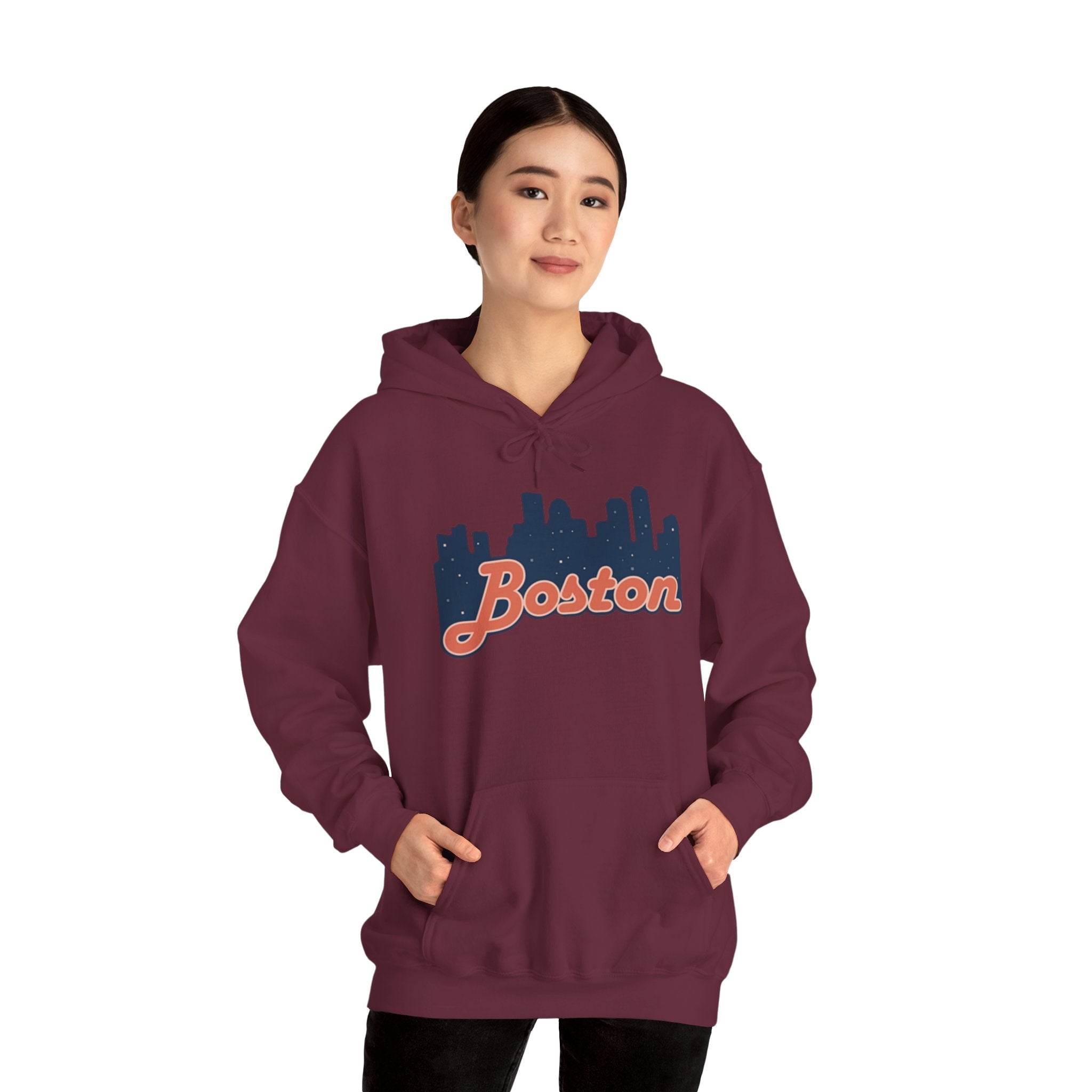 Boston Forever Hoodie — Boston Logo Hooded Sweatshirt