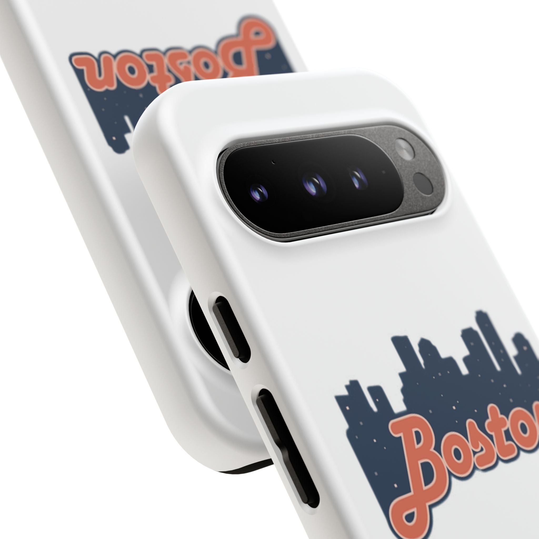 Boston Skyline Tough Phone Case — Vintage Script City Silhouette