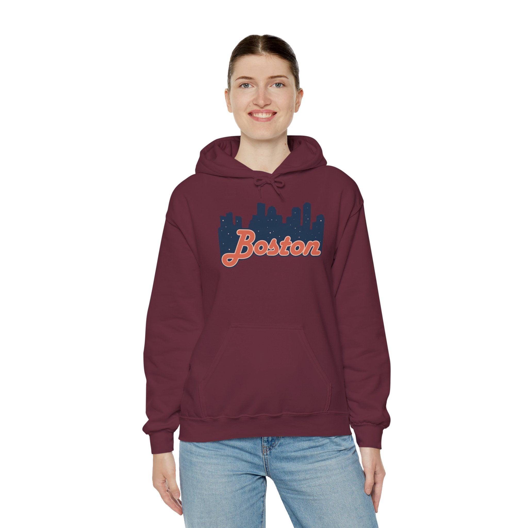 Boston Forever Hoodie — Boston Logo Hooded Sweatshirt