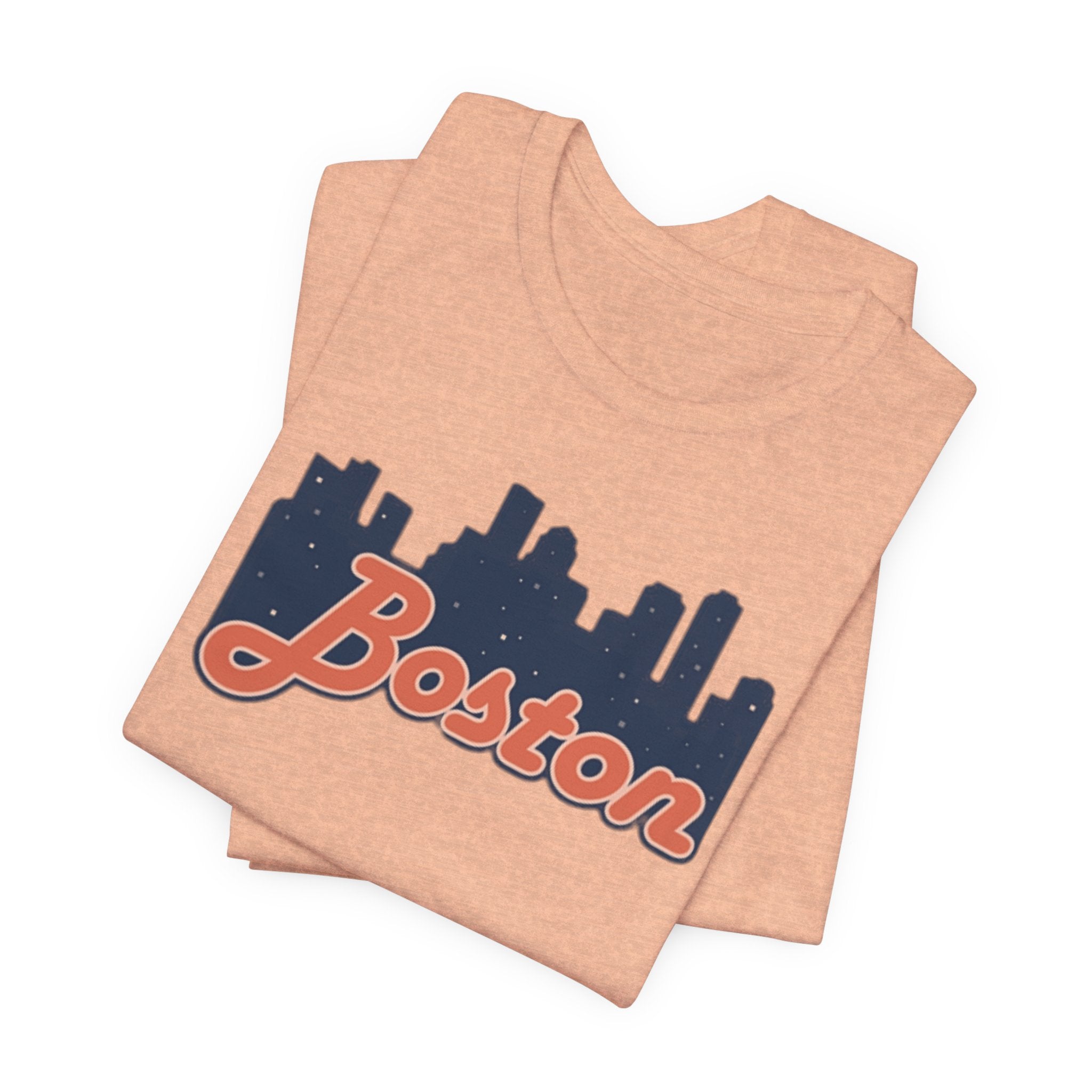 Boston Skyline Tee — Vintage Script City Skyline T-Shirt