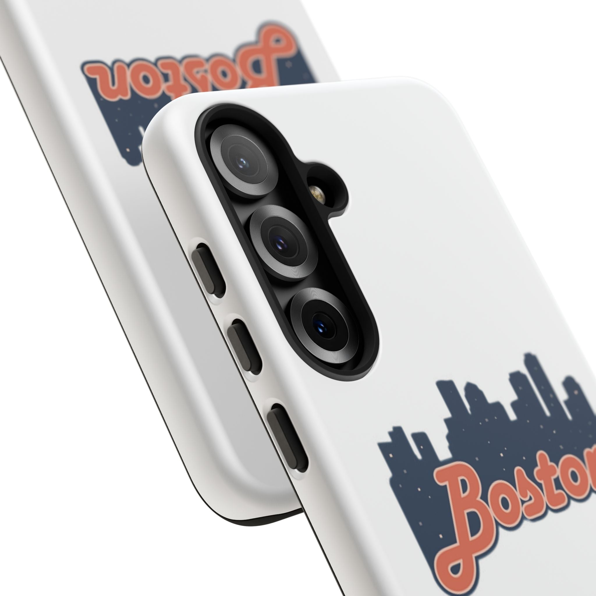 Boston Skyline Tough Phone Case — Vintage Script City Silhouette