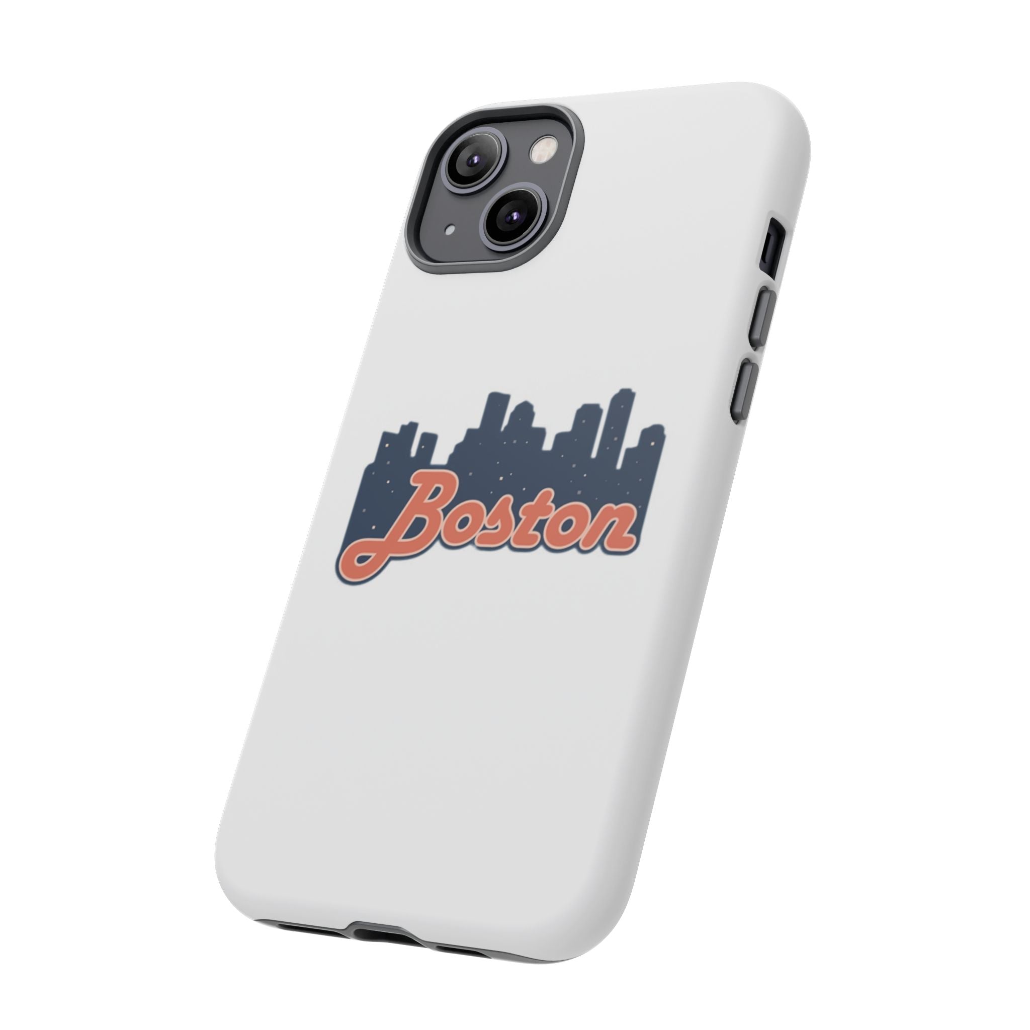 Boston Skyline Tough Phone Case — Vintage Script City Silhouette