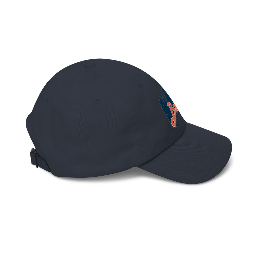 Boston Skyline Dad Cap — Vintage Script Embroidered Baseball Hat