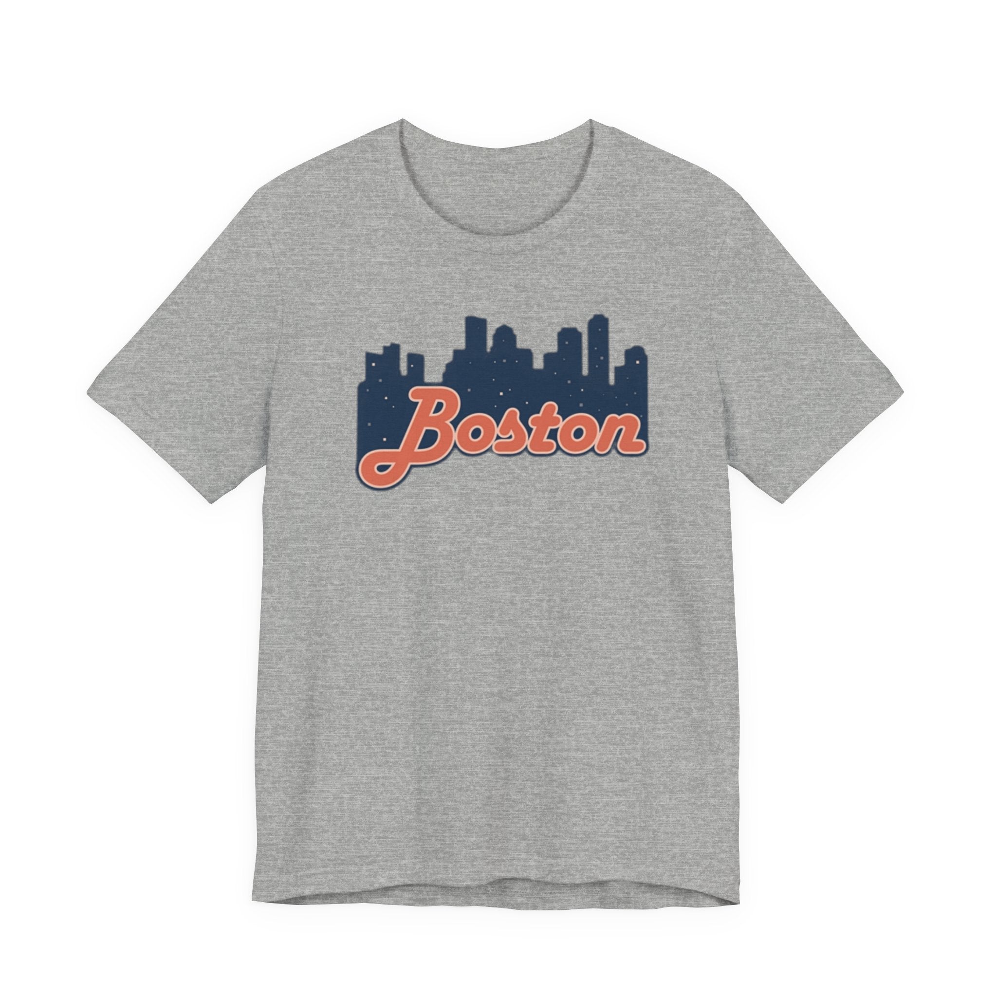 Boston Skyline Tee — Vintage Script City Skyline T-Shirt