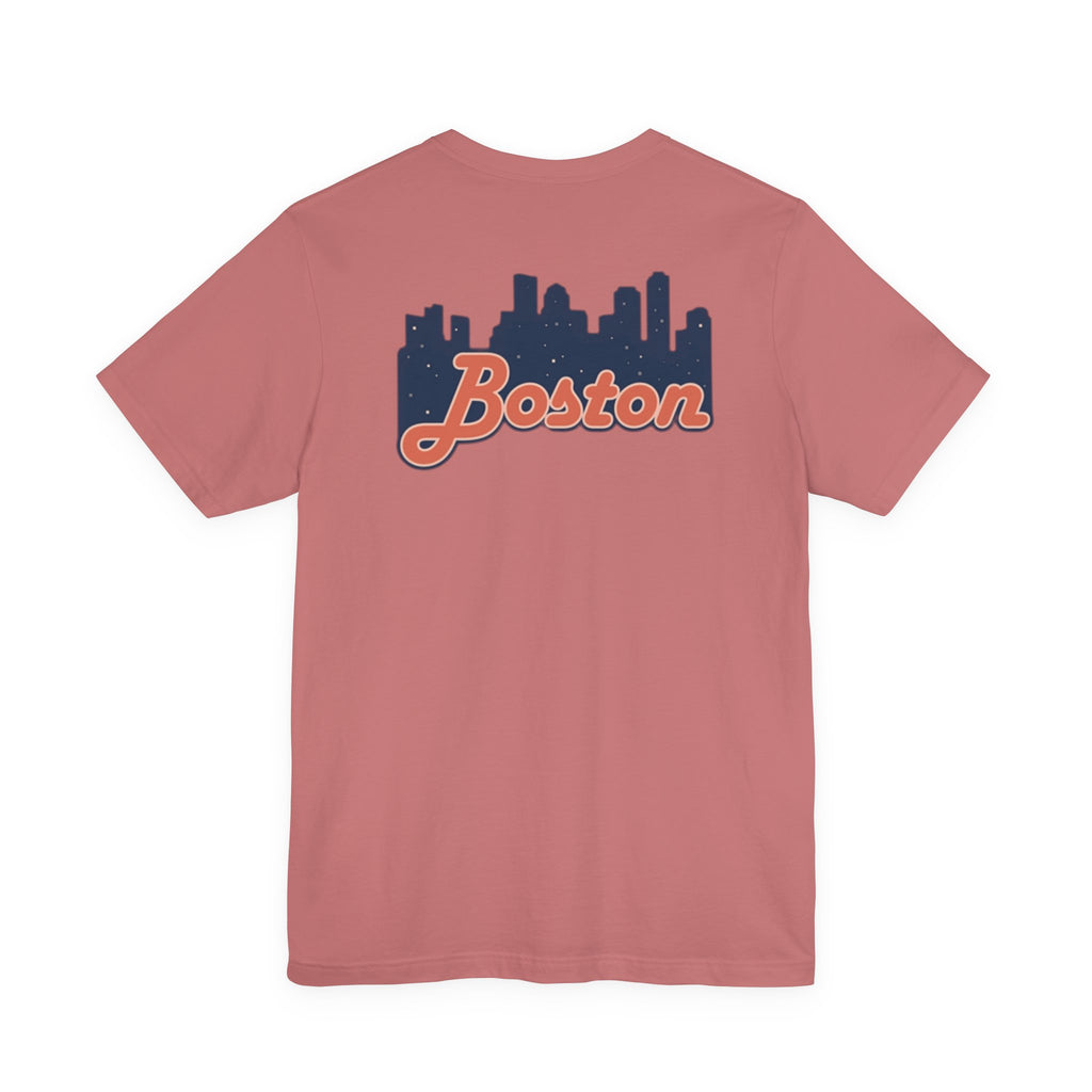 Boston Skyline Tee — Vintage Script City Skyline T-Shirt