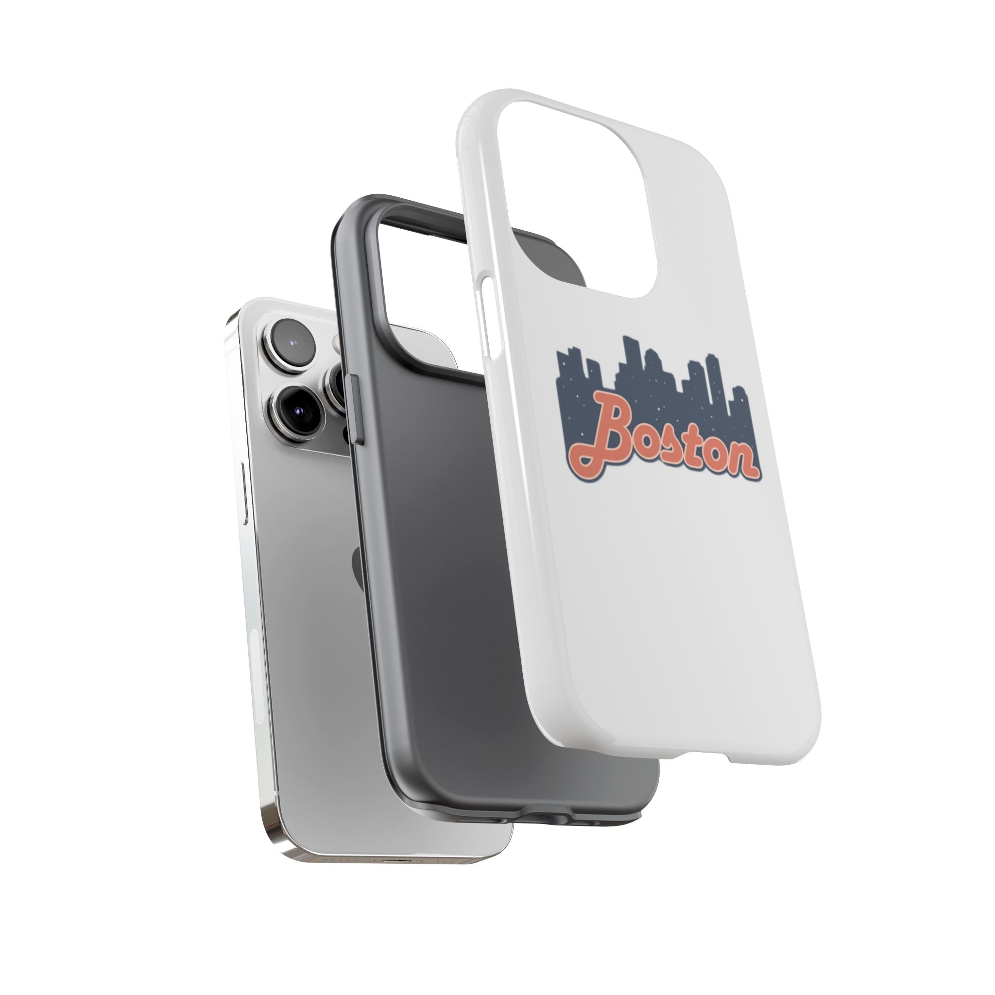 Boston Skyline Tough Phone Case — Vintage Script City Silhouette