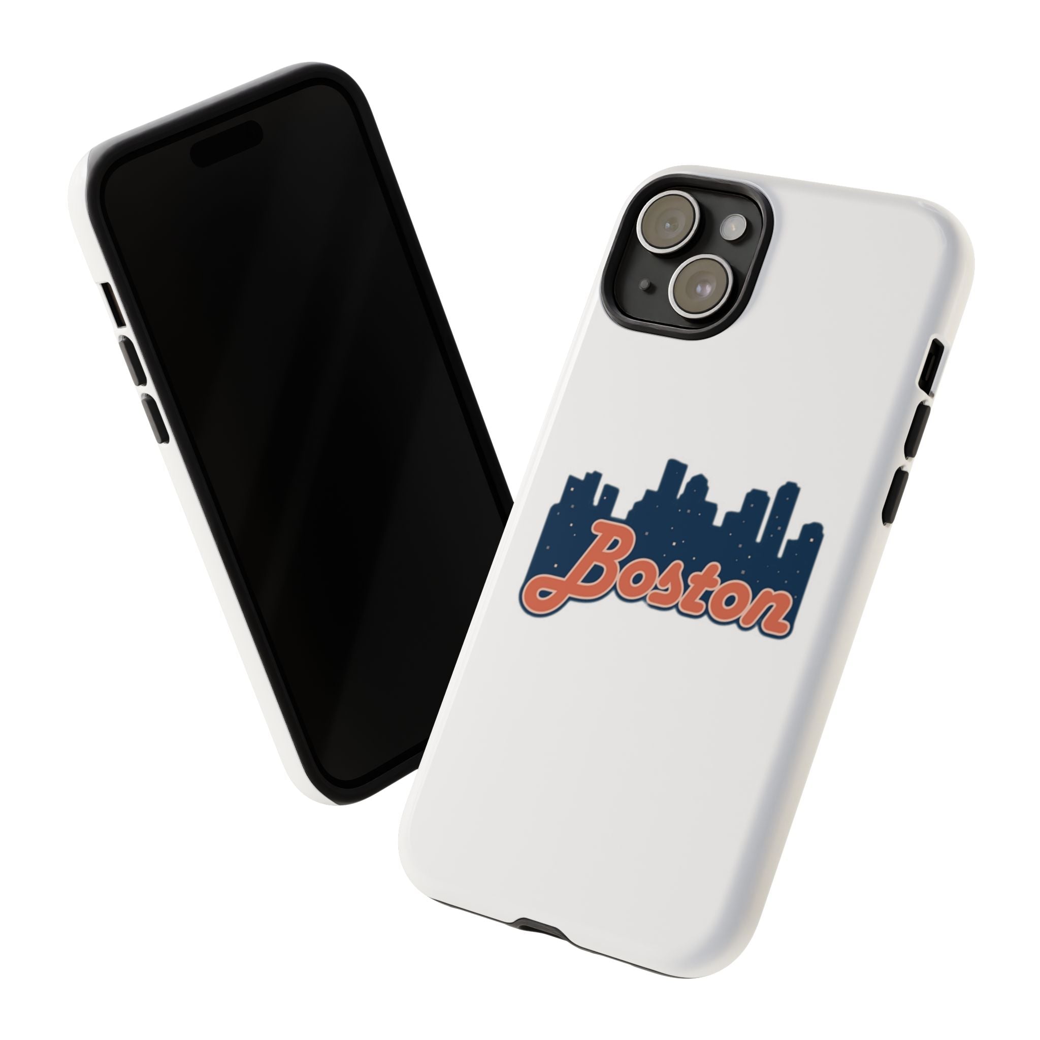 Boston Skyline Tough Phone Case — Vintage Script City Silhouette