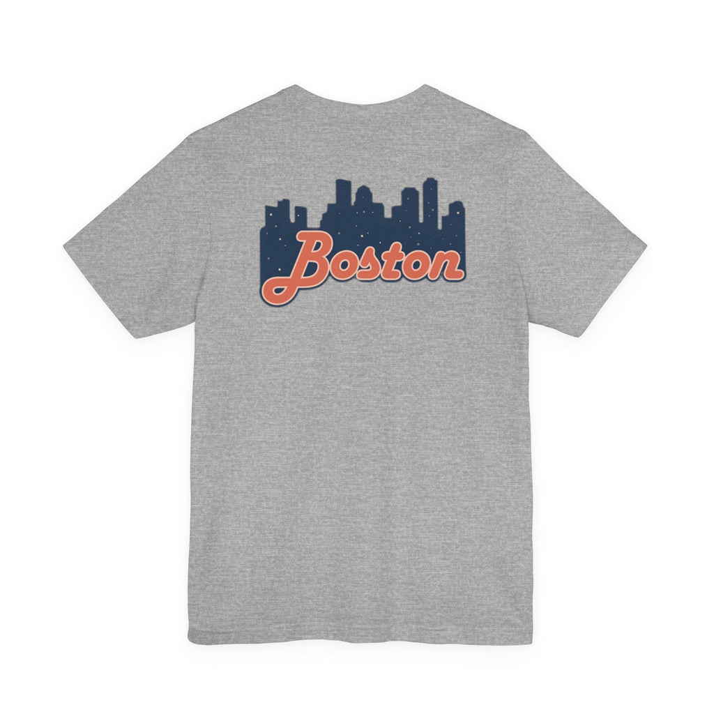 Boston Skyline Tee — Vintage Script City Skyline T-Shirt