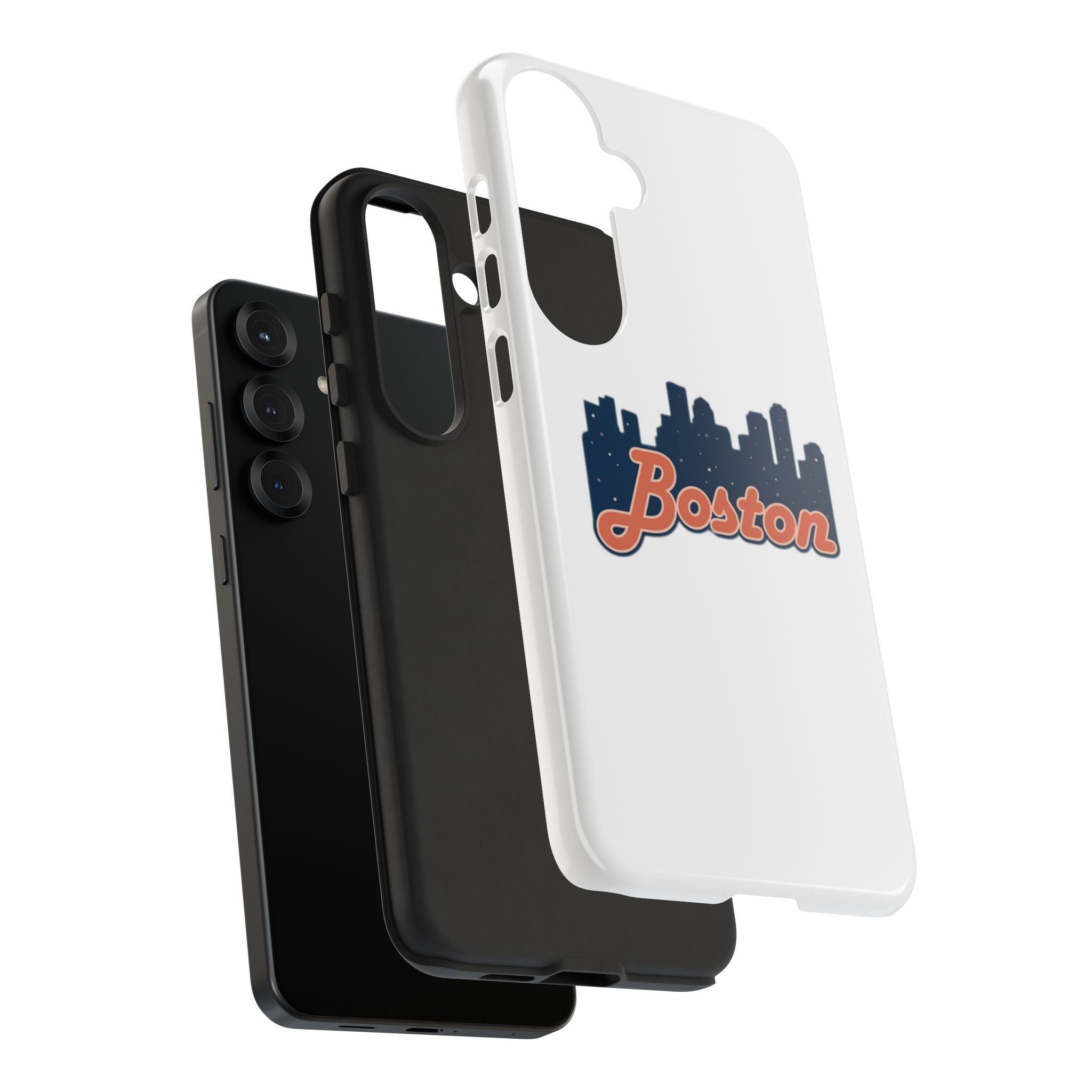 Boston Skyline Tough Phone Case — Vintage Script City Silhouette