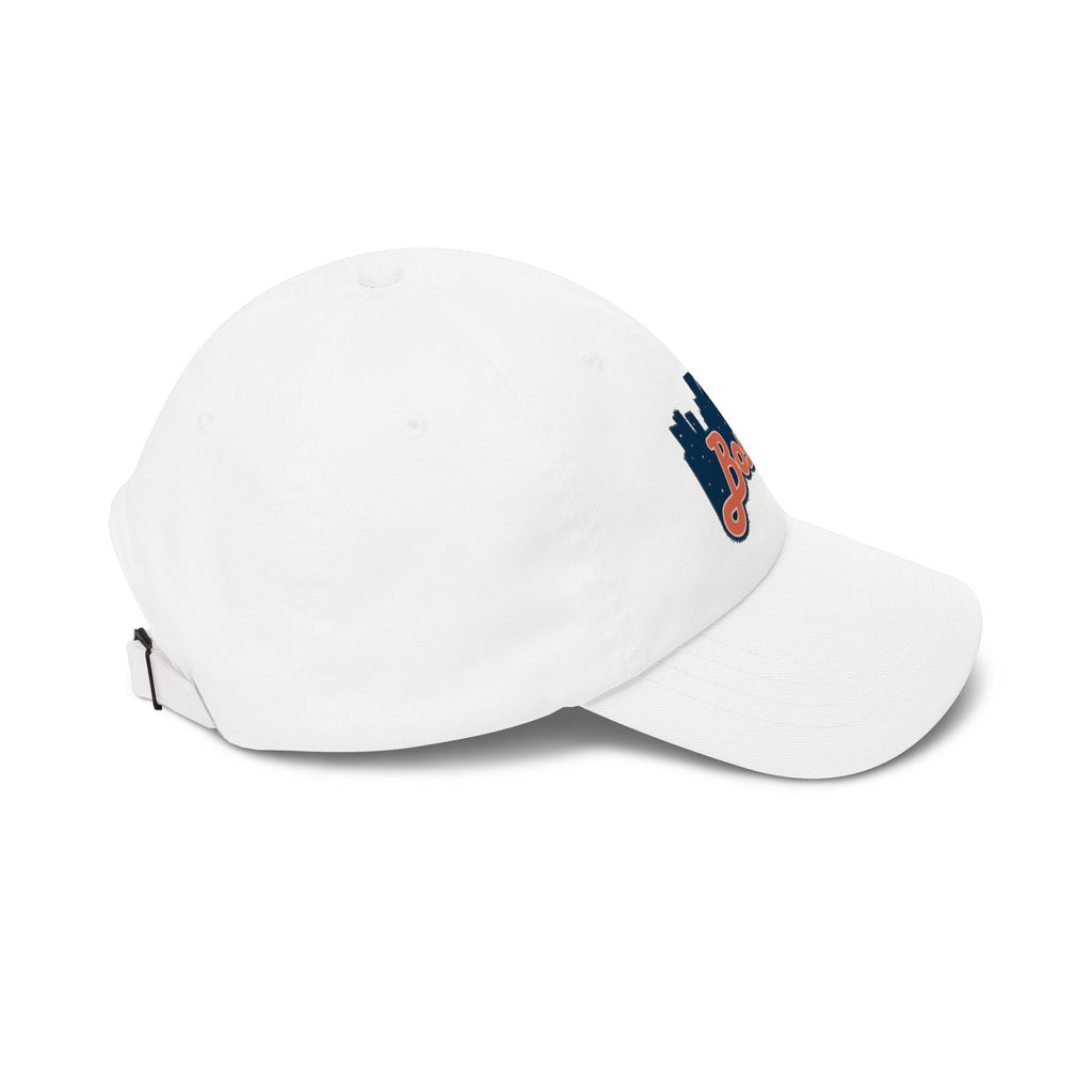 Boston Skyline Dad Cap — Vintage Script Embroidered Baseball Hat