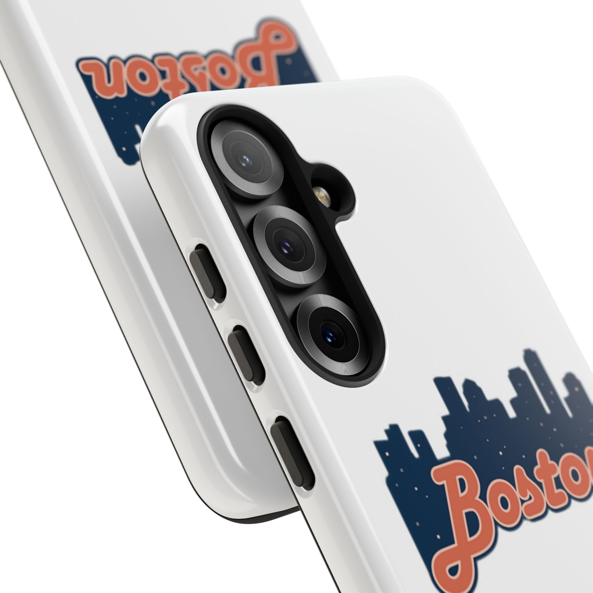 Boston Skyline Tough Phone Case — Vintage Script City Silhouette