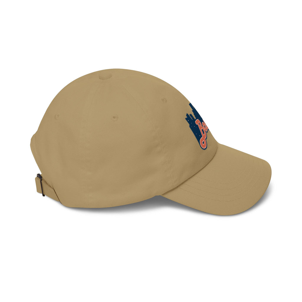 Boston Skyline Dad Cap — Vintage Script Embroidered Baseball Hat