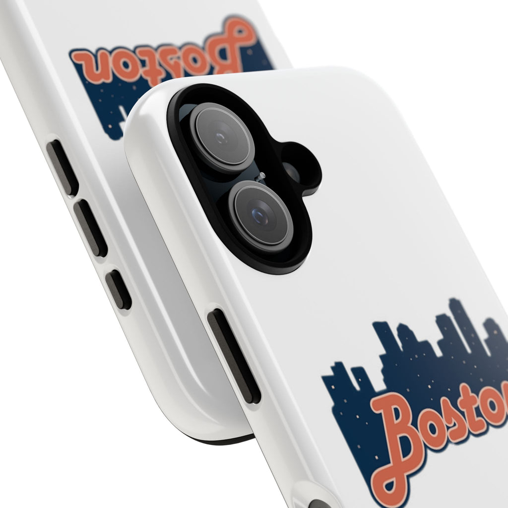 Boston Skyline Tough Phone Case — Vintage Script City Silhouette