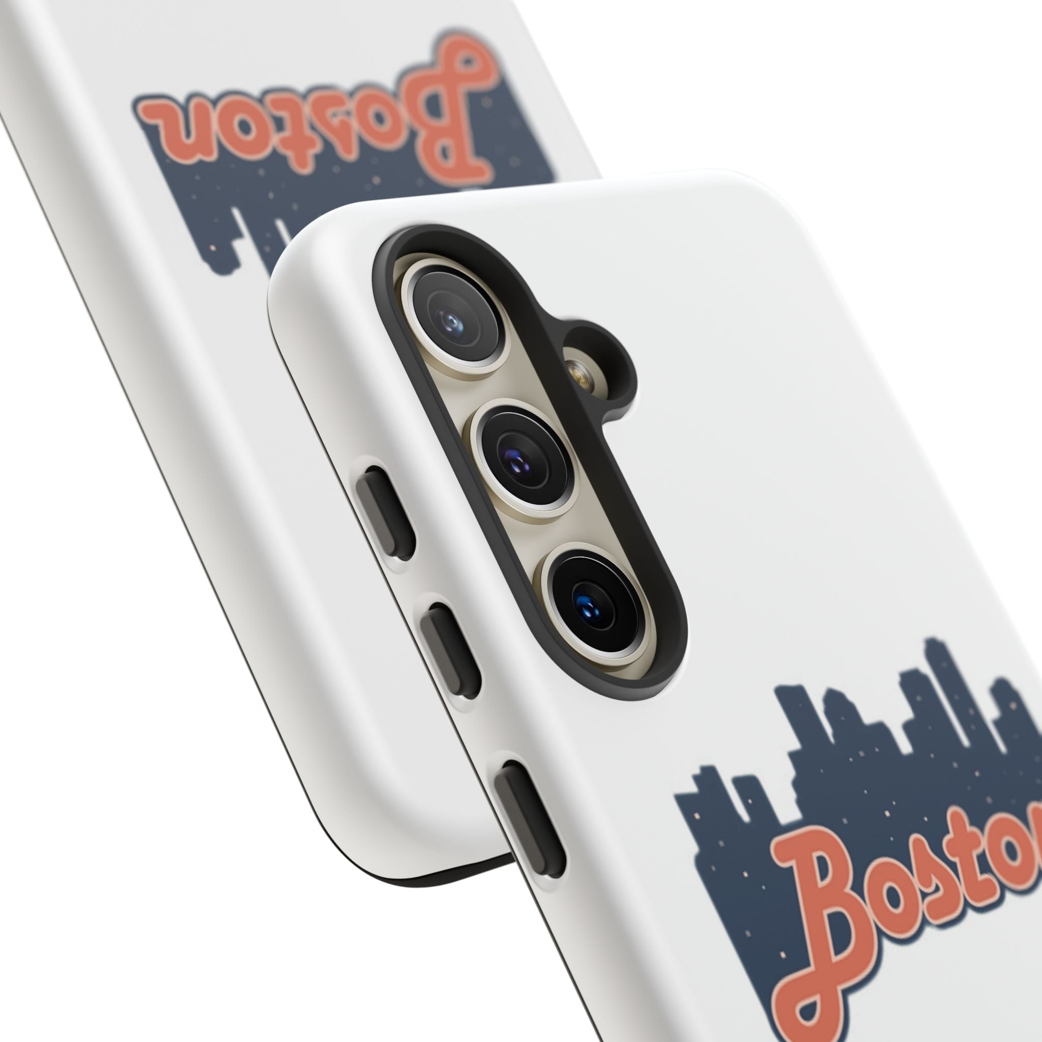 Boston Skyline Tough Phone Case — Vintage Script City Silhouette