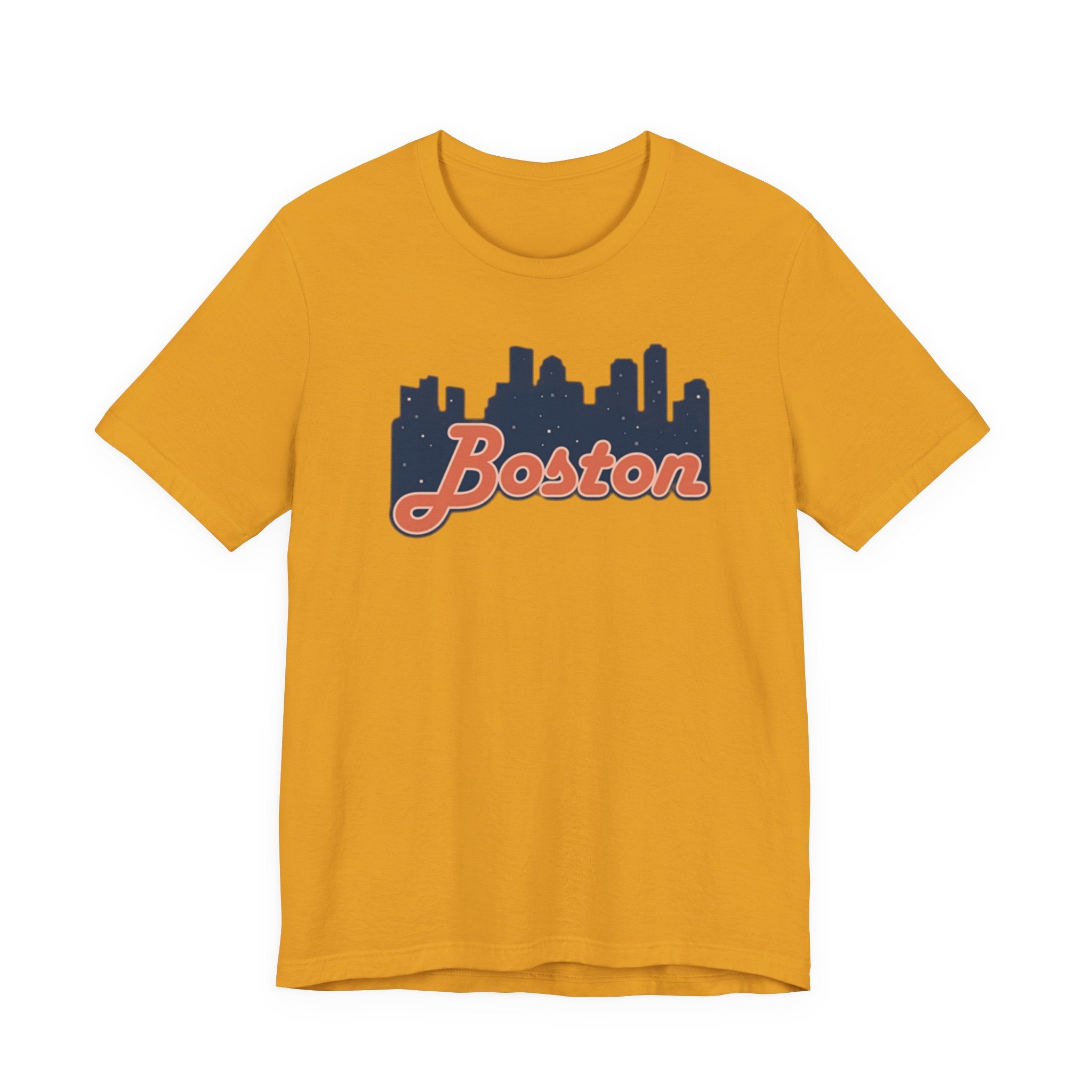 Boston Skyline Tee — Vintage Script City Skyline T-Shirt