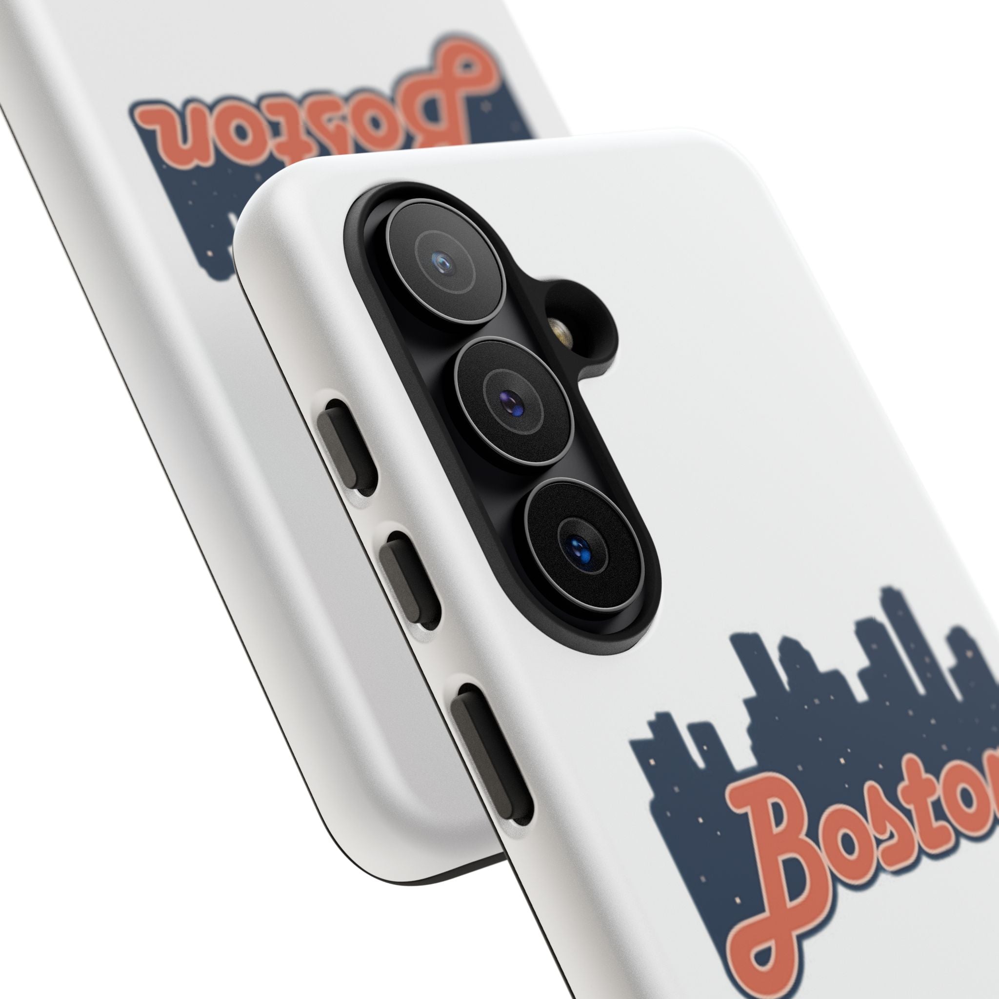 Boston Skyline Tough Phone Case — Vintage Script City Silhouette