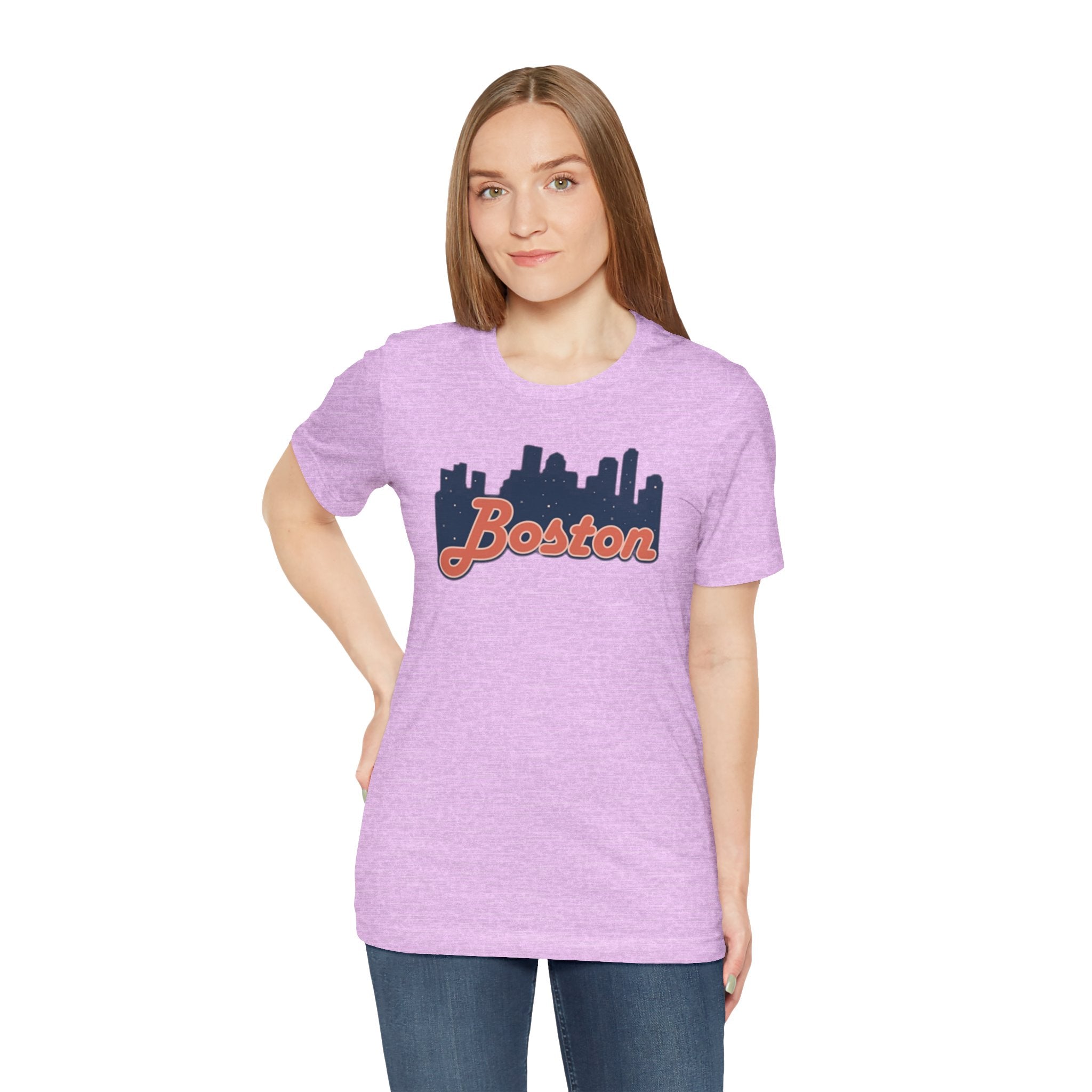 Boston Skyline Tee — Vintage Script City Skyline T-Shirt