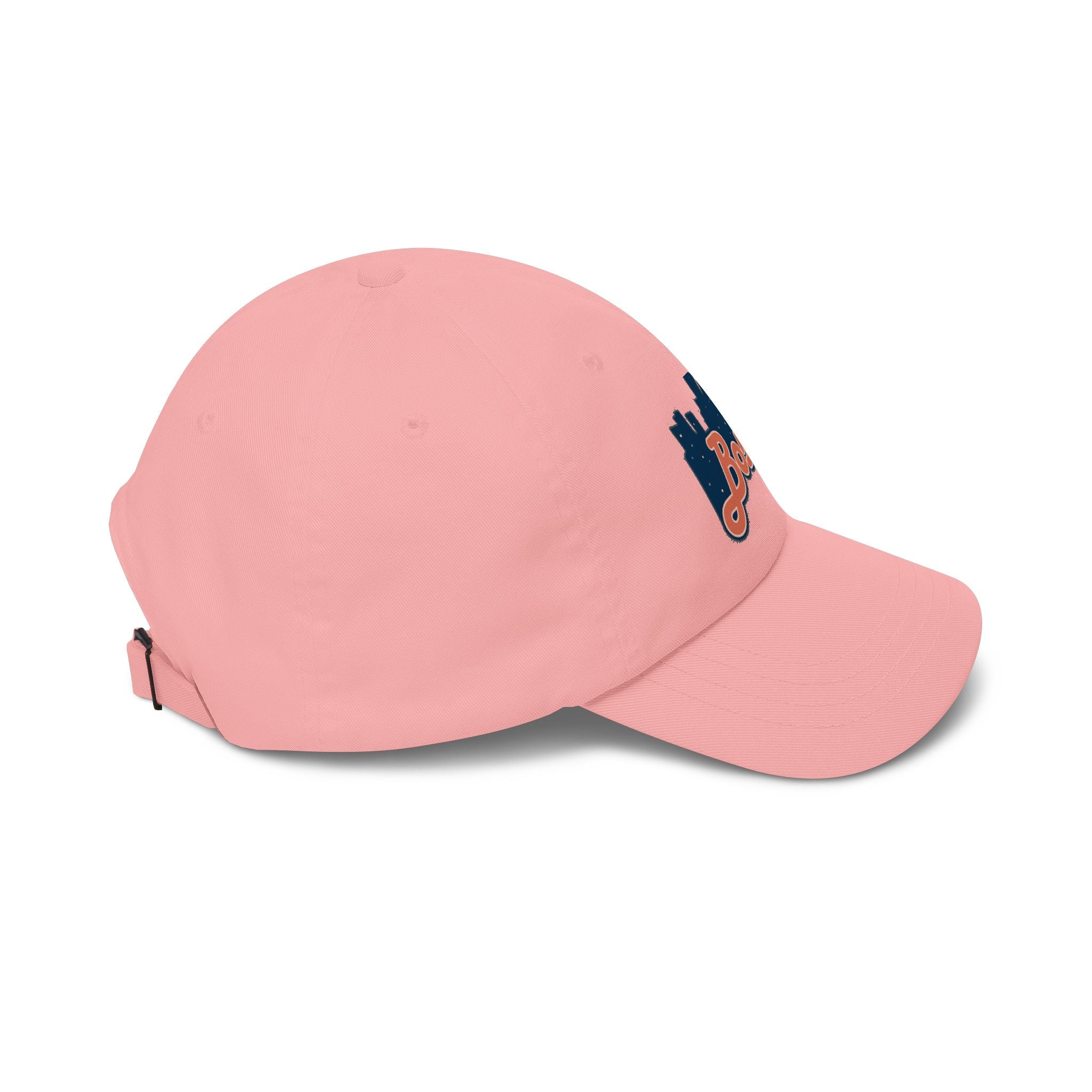 Boston Skyline Dad Cap — Vintage Script Embroidered Baseball Hat