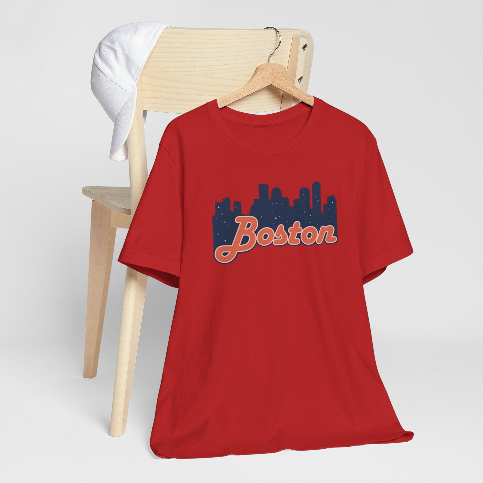 Boston Skyline Tee — Vintage Script City Skyline T-Shirt