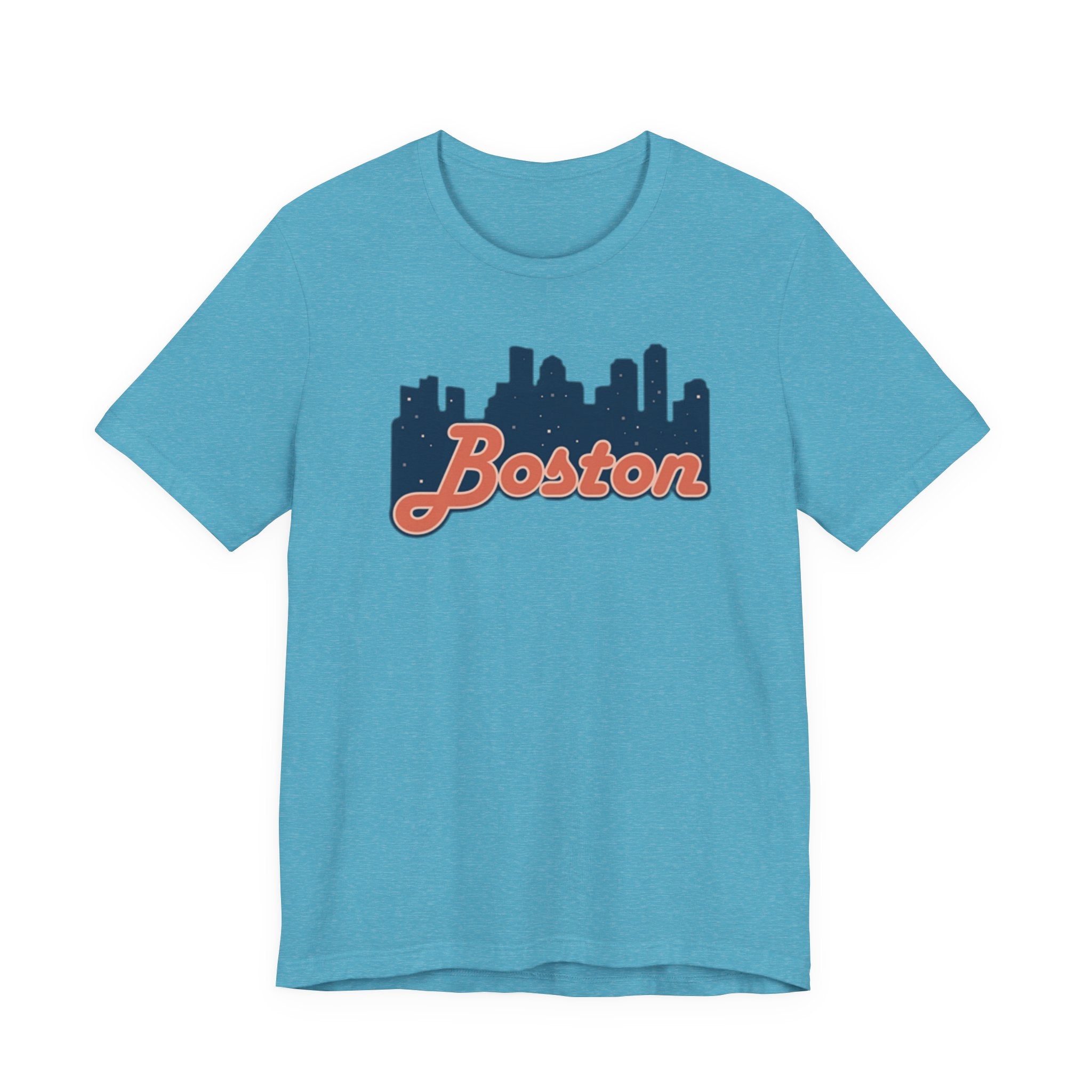 Boston Skyline Tee — Vintage Script City Skyline T-Shirt