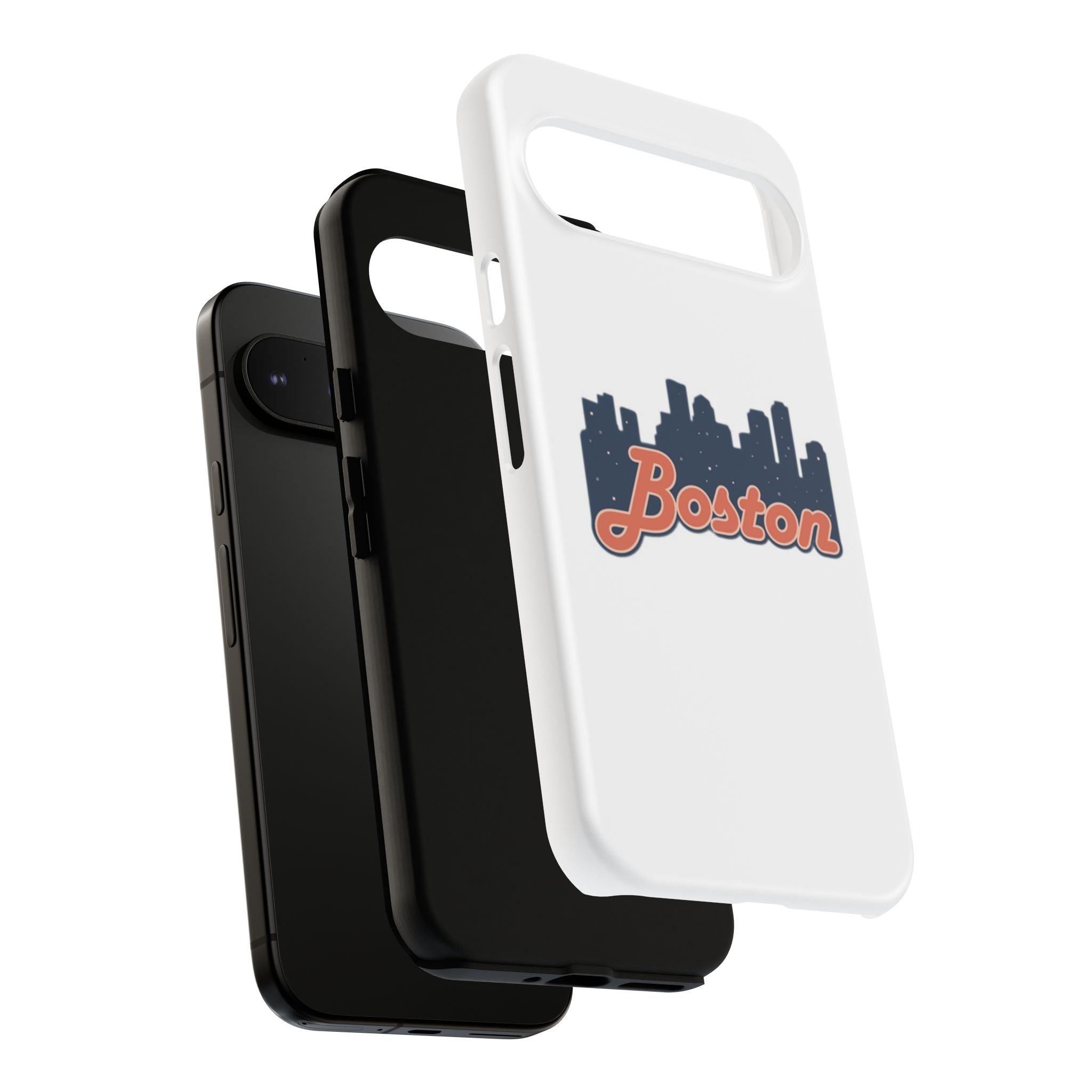 Boston Skyline Tough Phone Case — Vintage Script City Silhouette