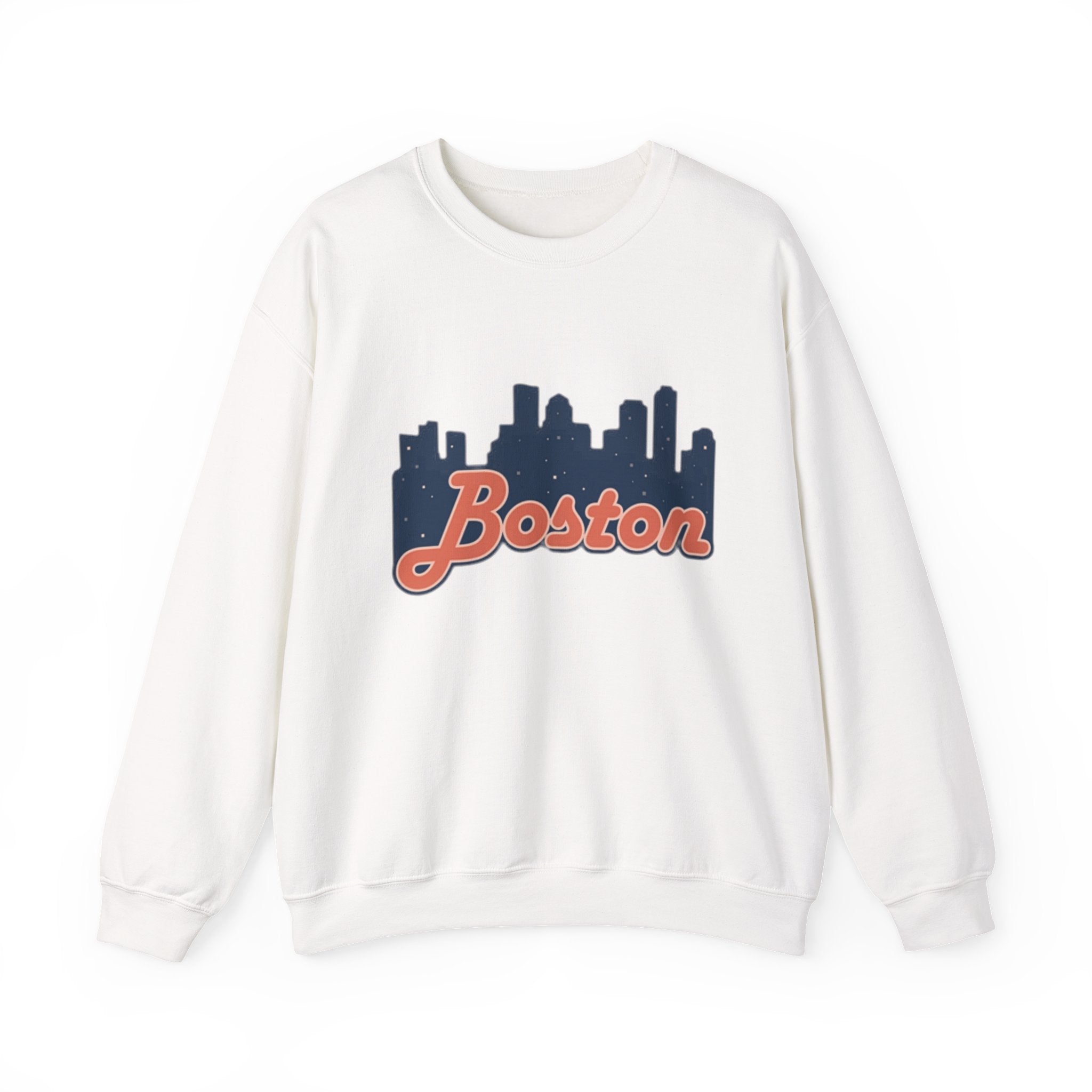 Boston Skyline Sweatshirt – Retro Script City Crewneck