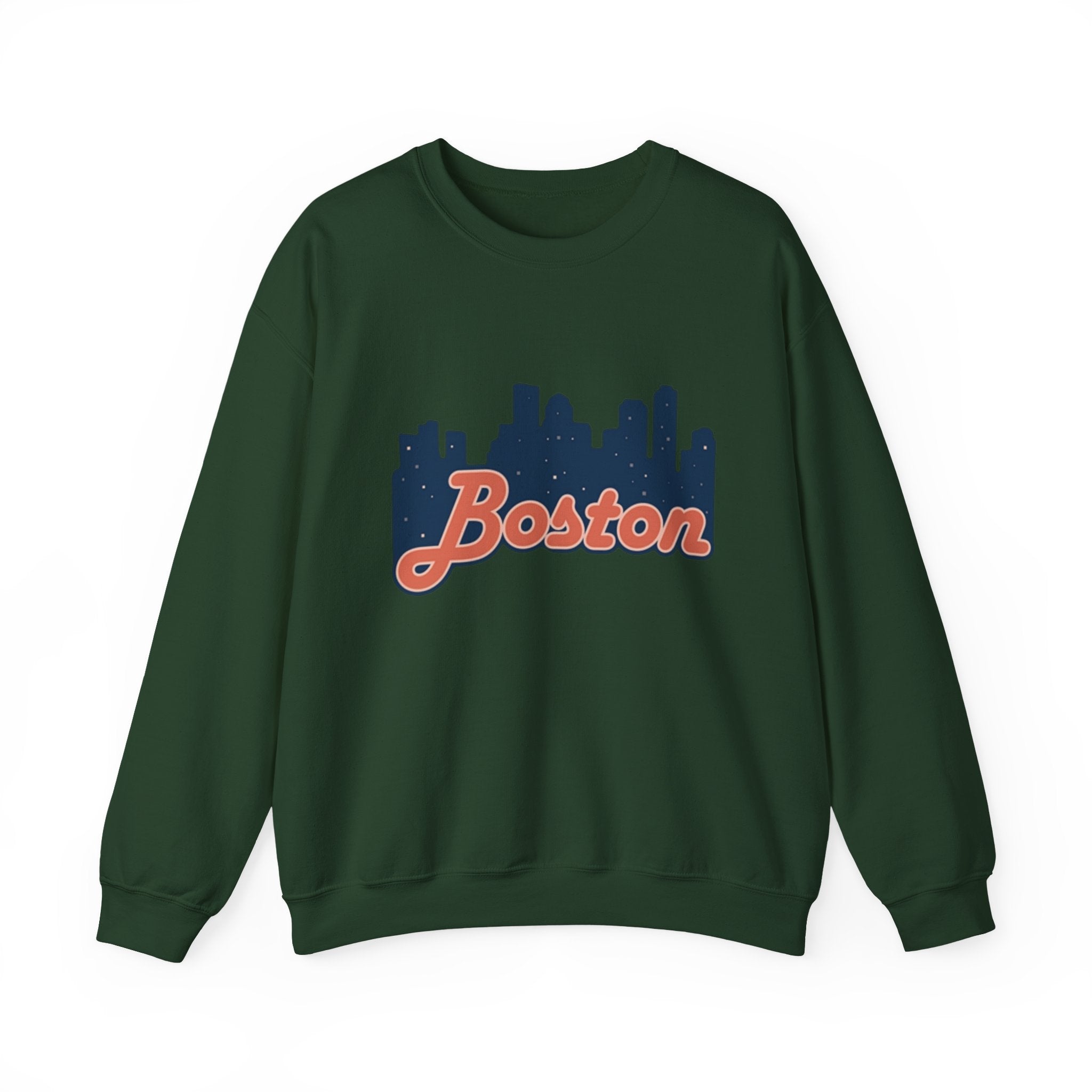 Boston Skyline Sweatshirt – Retro Script City Crewneck