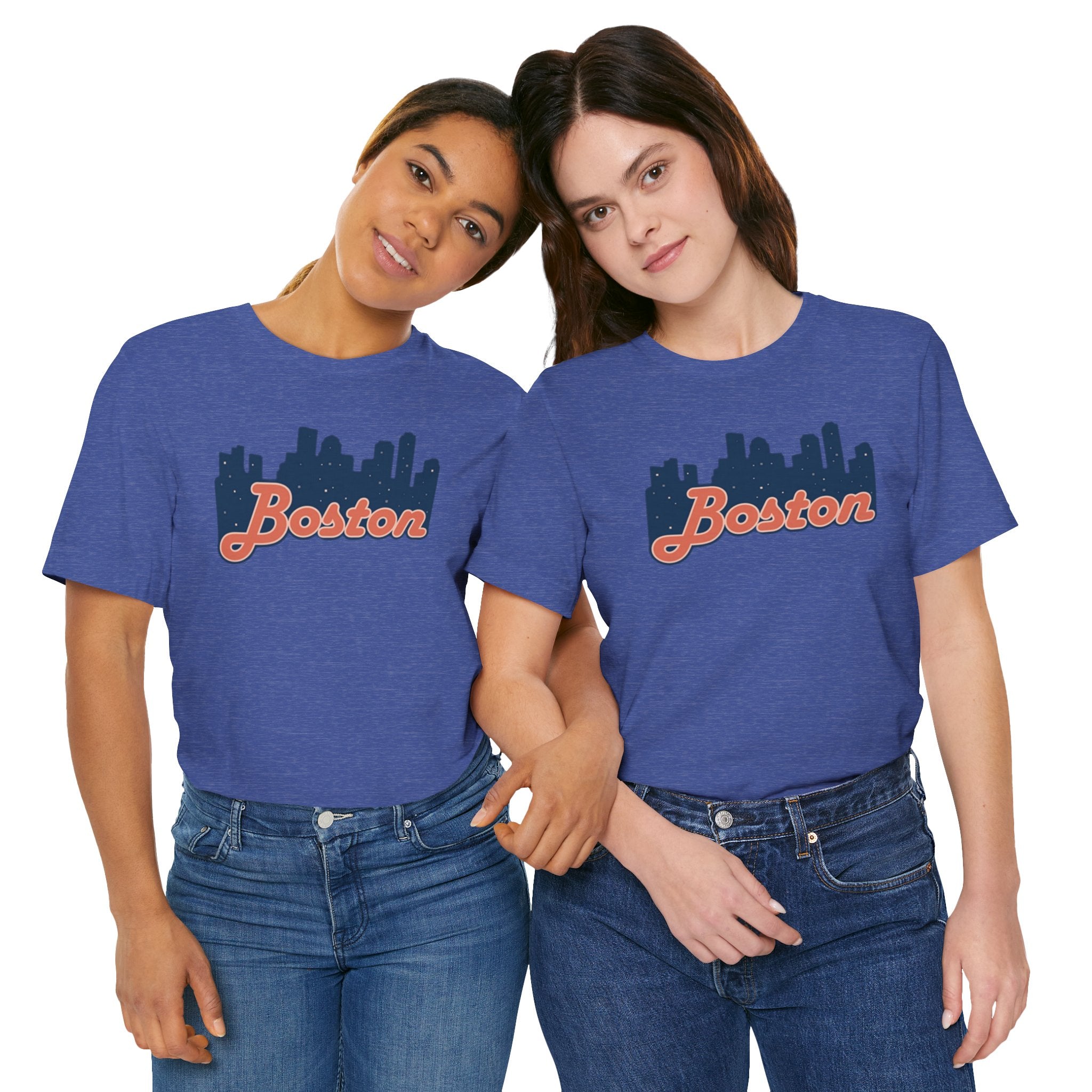 Boston Skyline Tee — Vintage Script City Skyline T-Shirt