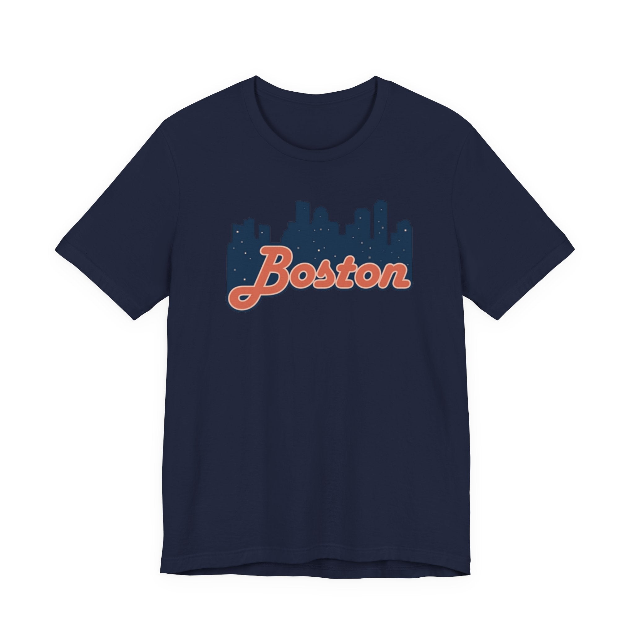 Boston Skyline Tee — Vintage Script City Skyline T-Shirt