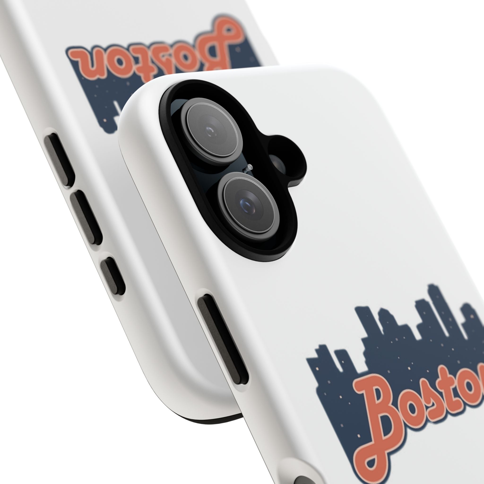 Boston Skyline Tough Phone Case — Vintage Script City Silhouette