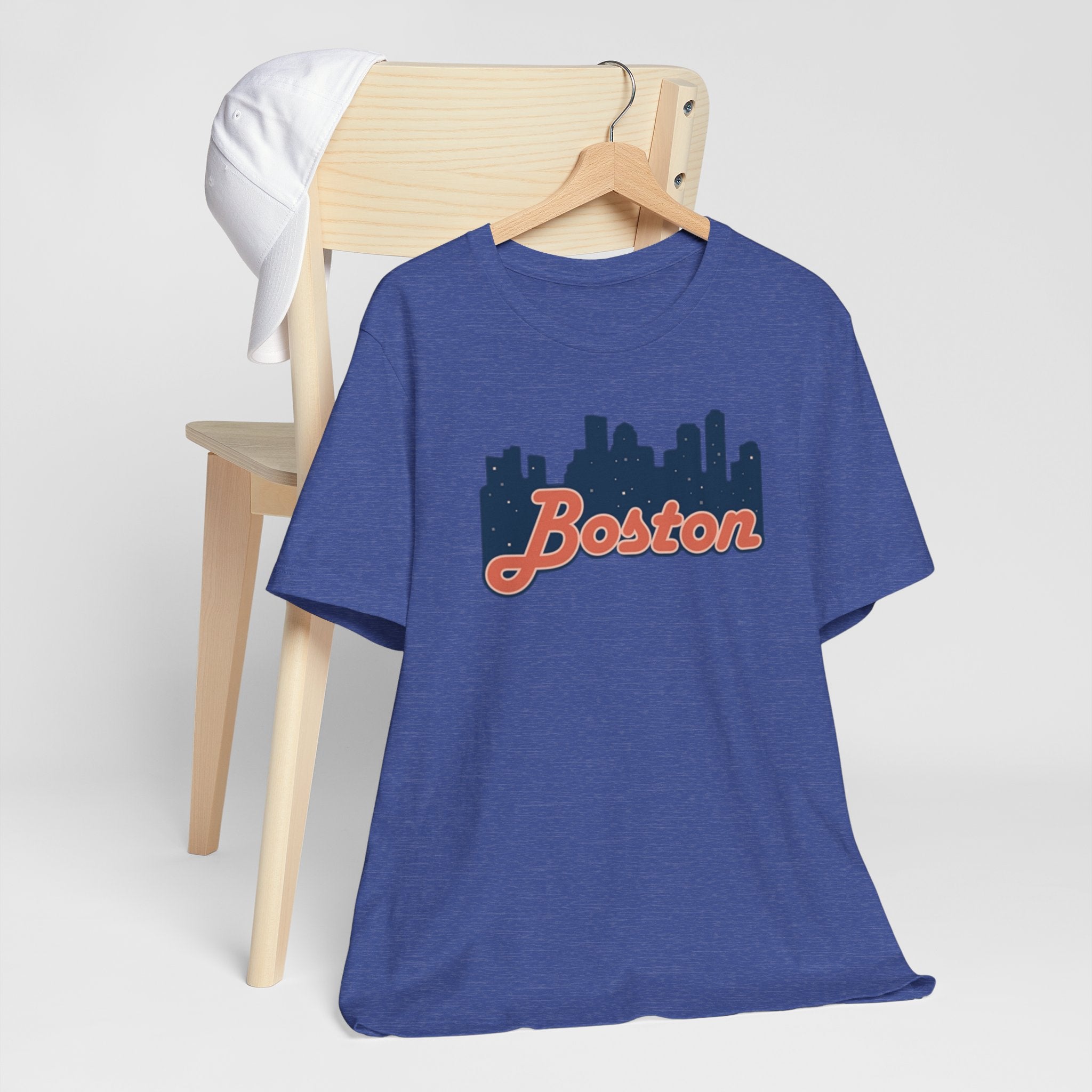 Boston Skyline Tee — Vintage Script City Skyline T-Shirt