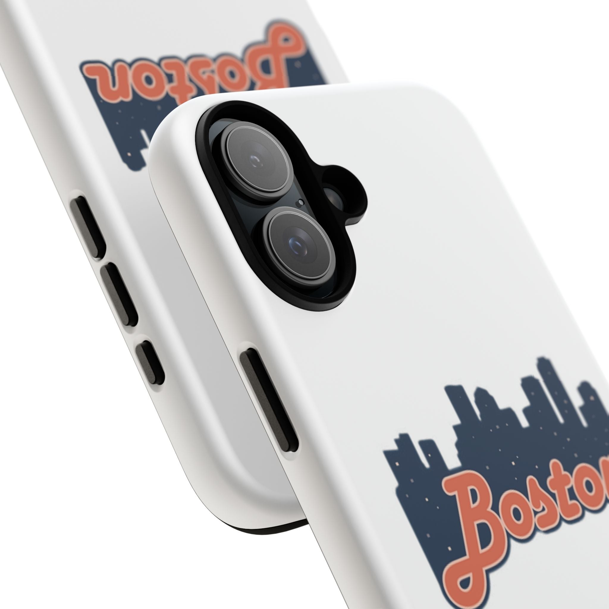 Boston Skyline Tough Phone Case — Vintage Script City Silhouette