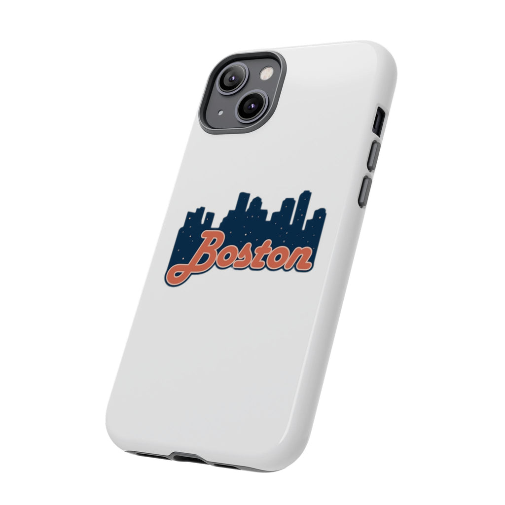 Boston Skyline Tough Phone Case — Vintage Script City Silhouette