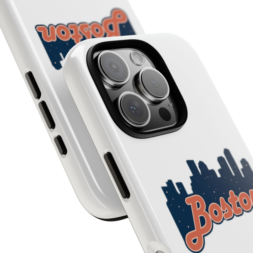 Boston Skyline Tough Phone Case — Vintage Script City Silhouette