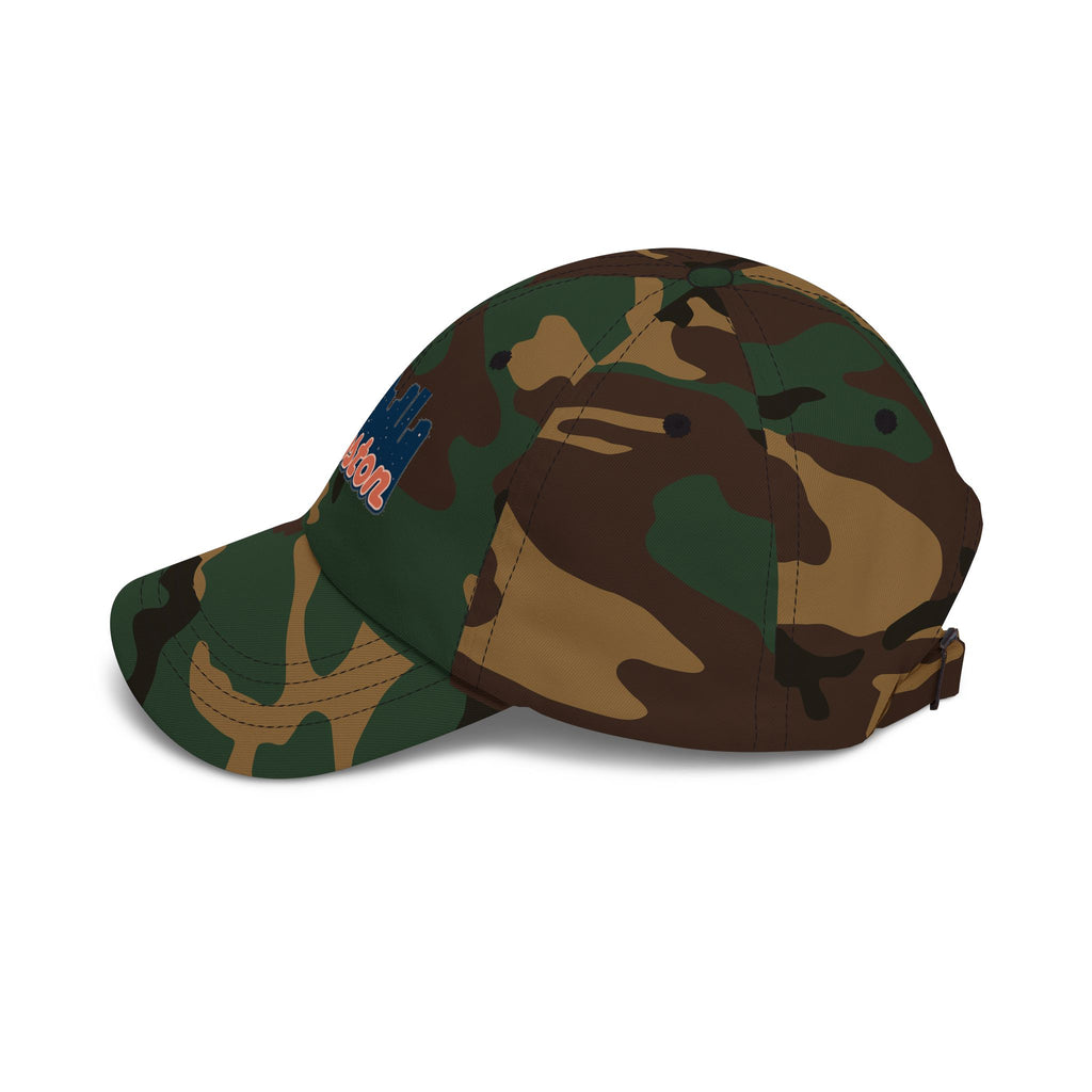 Boston Skyline Dad Cap — Vintage Script Embroidered Baseball Hat