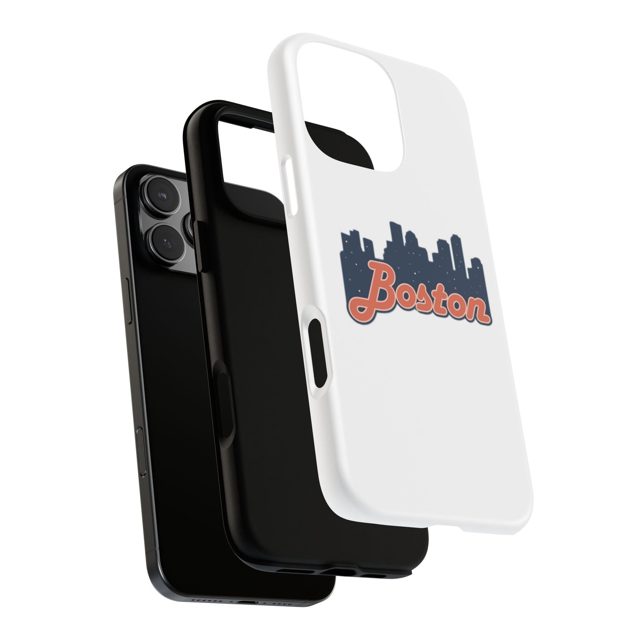 Boston Skyline Tough Phone Case — Vintage Script City Silhouette