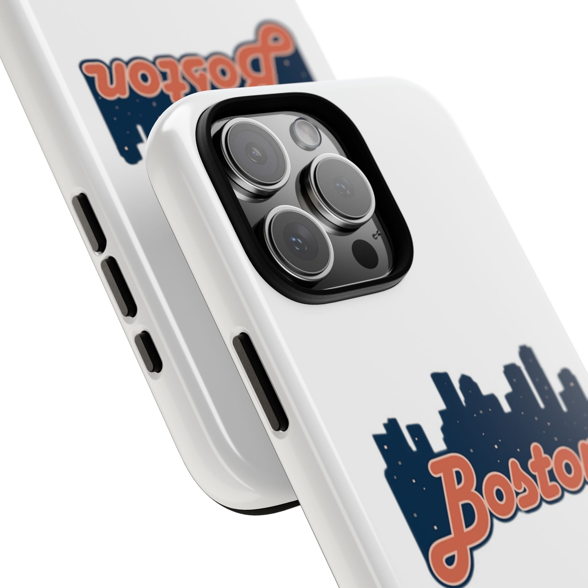 Boston Skyline Tough Phone Case — Vintage Script City Silhouette