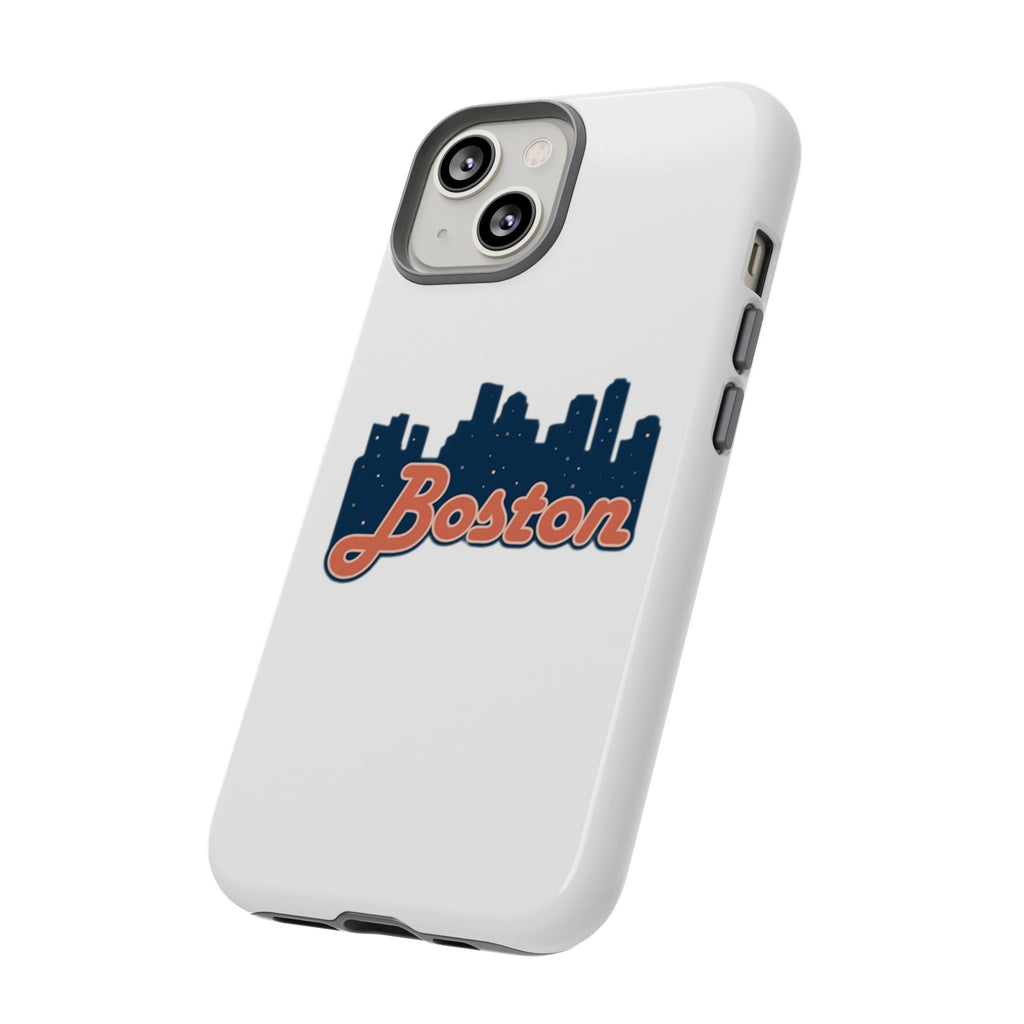 Boston Skyline Tough Phone Case — Vintage Script City Silhouette