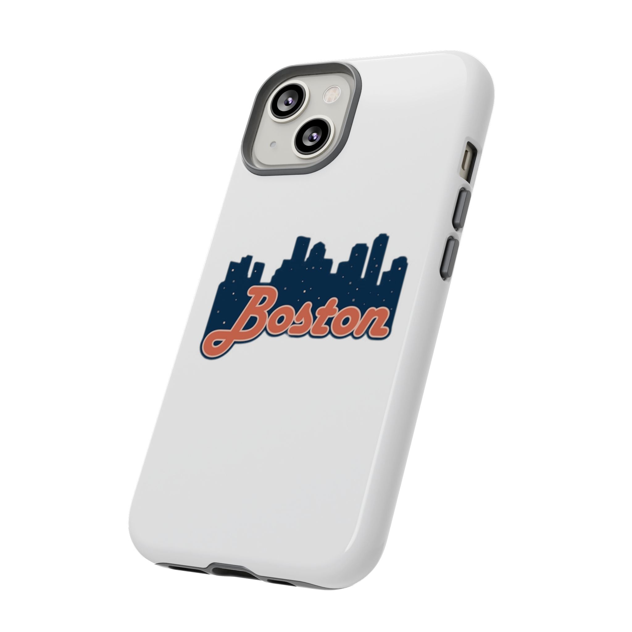 Boston Skyline Tough Phone Case — Vintage Script City Silhouette