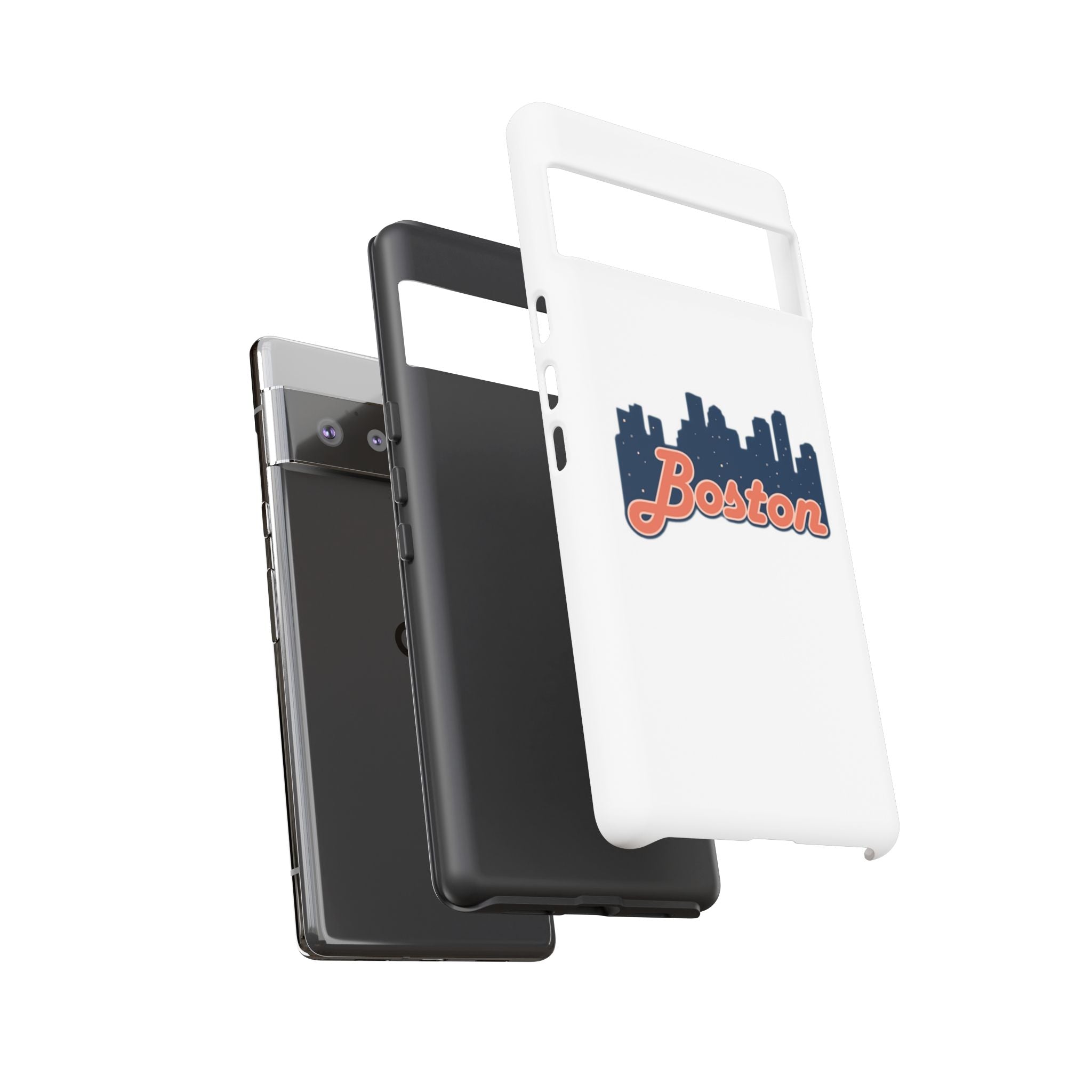 Boston Skyline Tough Phone Case — Vintage Script City Silhouette