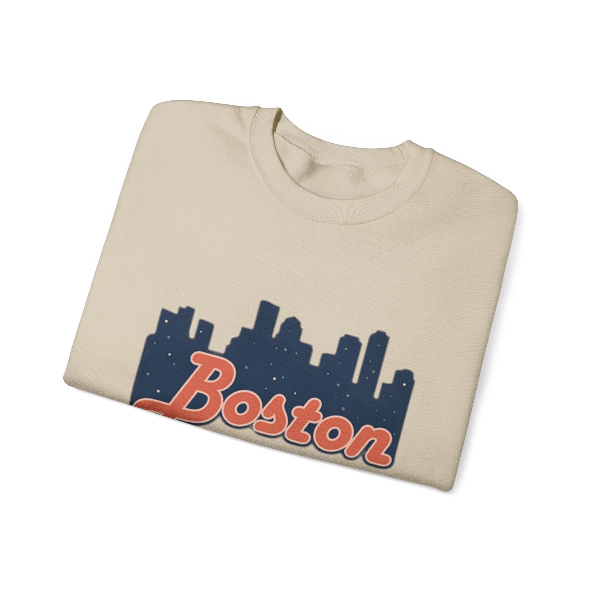 Boston Skyline Sweatshirt – Retro Script City Crewneck