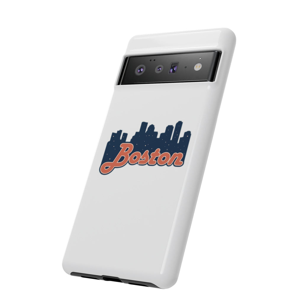 Boston Skyline Tough Phone Case — Vintage Script City Silhouette