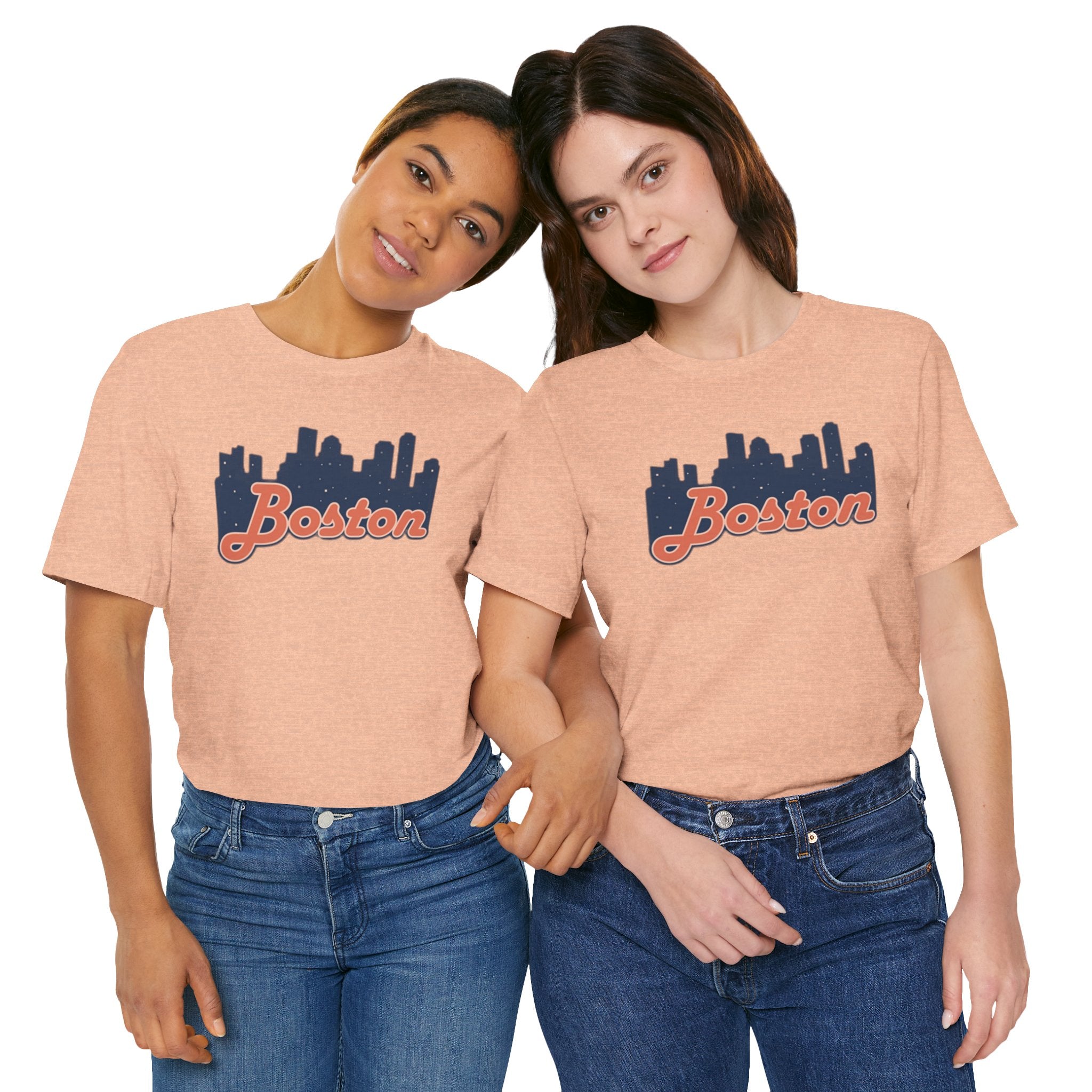 Boston Skyline Tee — Vintage Script City Skyline T-Shirt