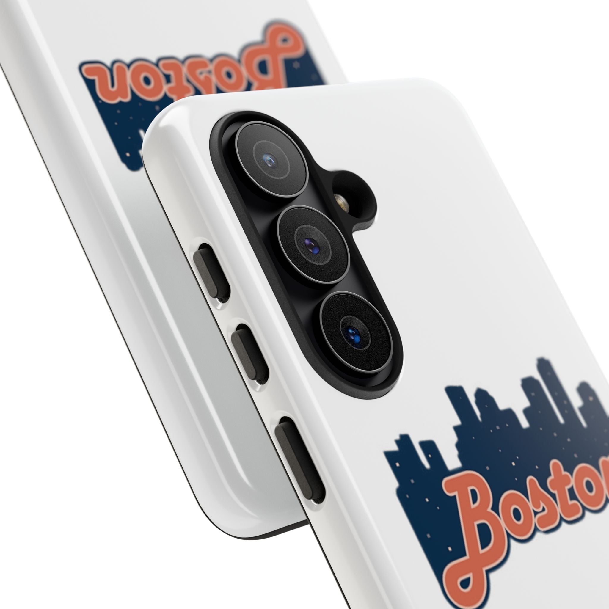 Boston Skyline Tough Phone Case — Vintage Script City Silhouette