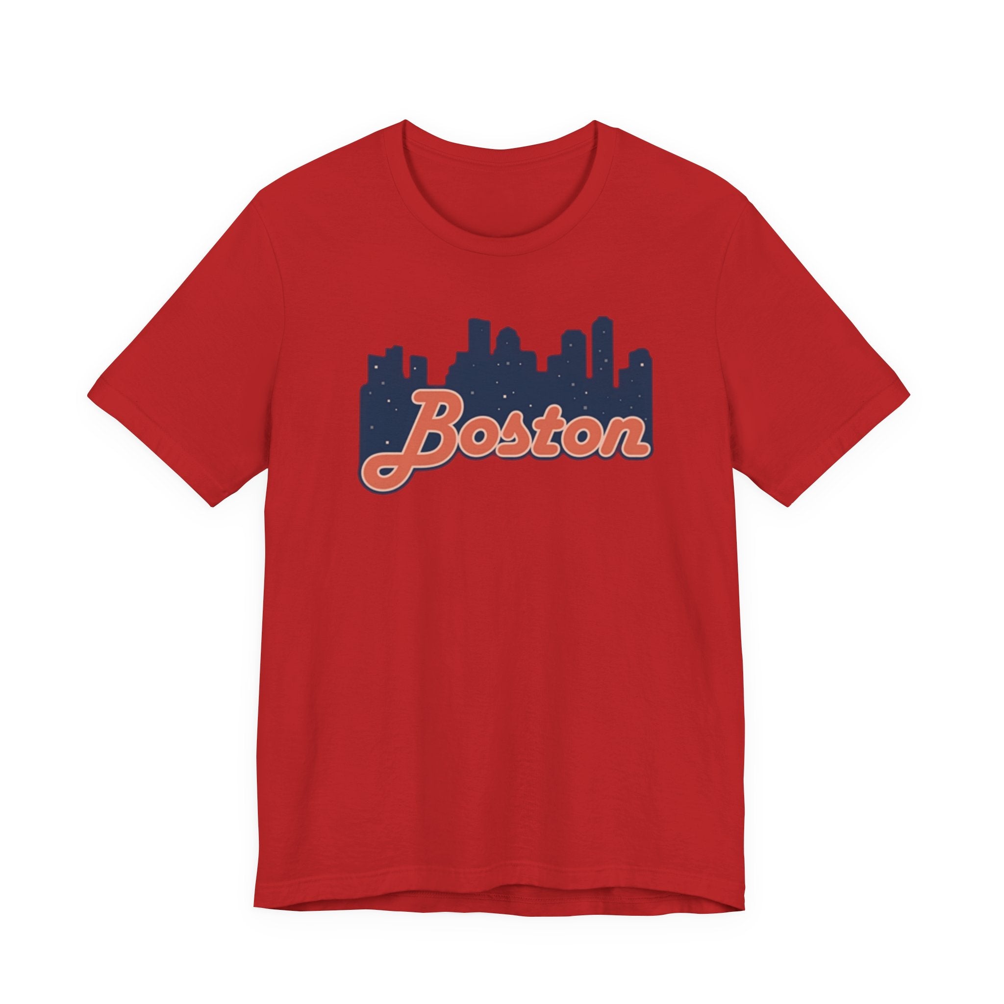 Boston Skyline Tee — Vintage Script City Skyline T-Shirt