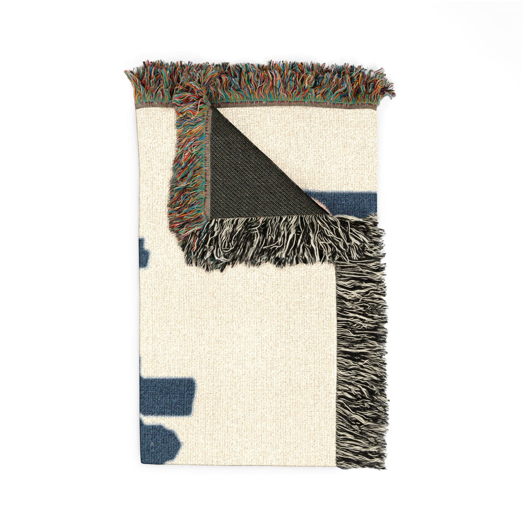 Boston Skyline Woven Blanket — Retro Script City Throw
