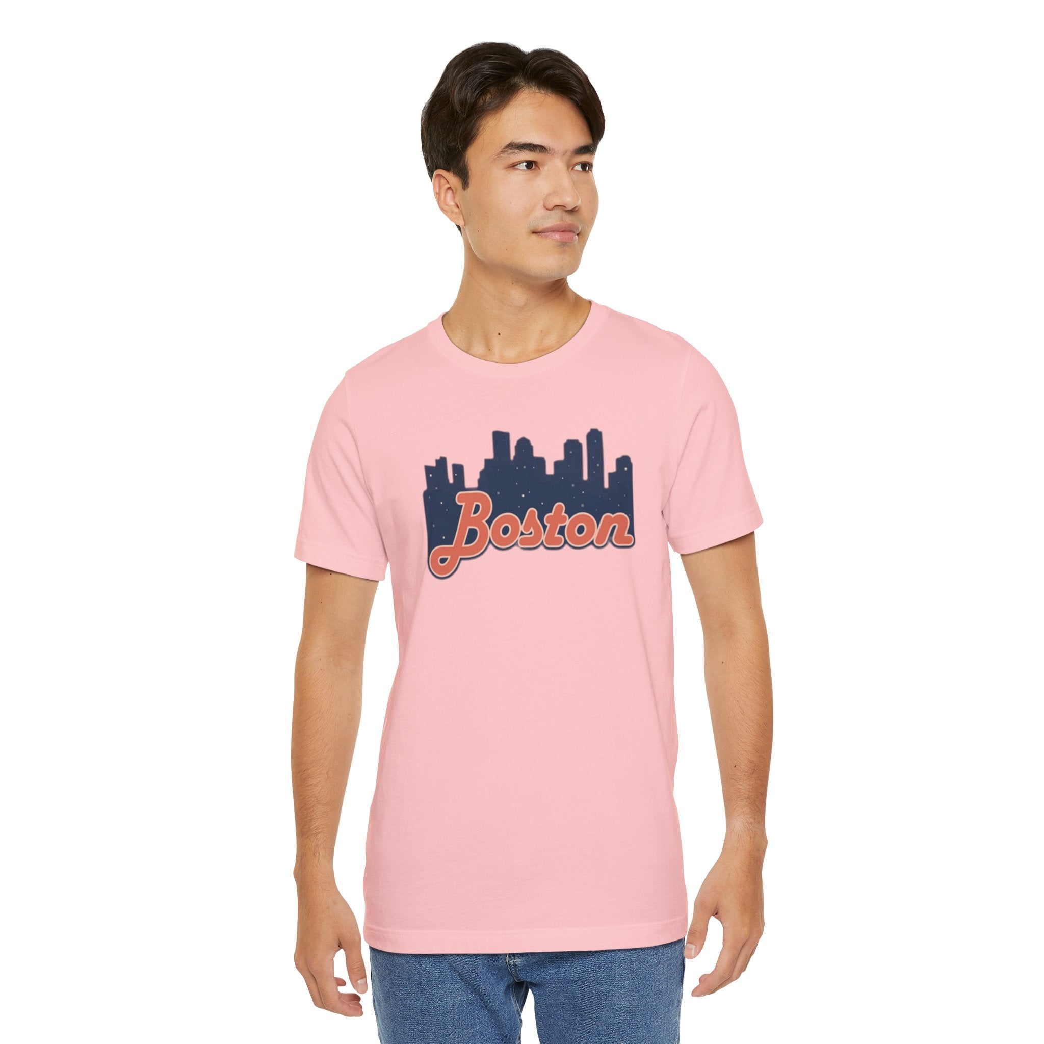 Boston Skyline Tee — Vintage Script City Skyline T-Shirt