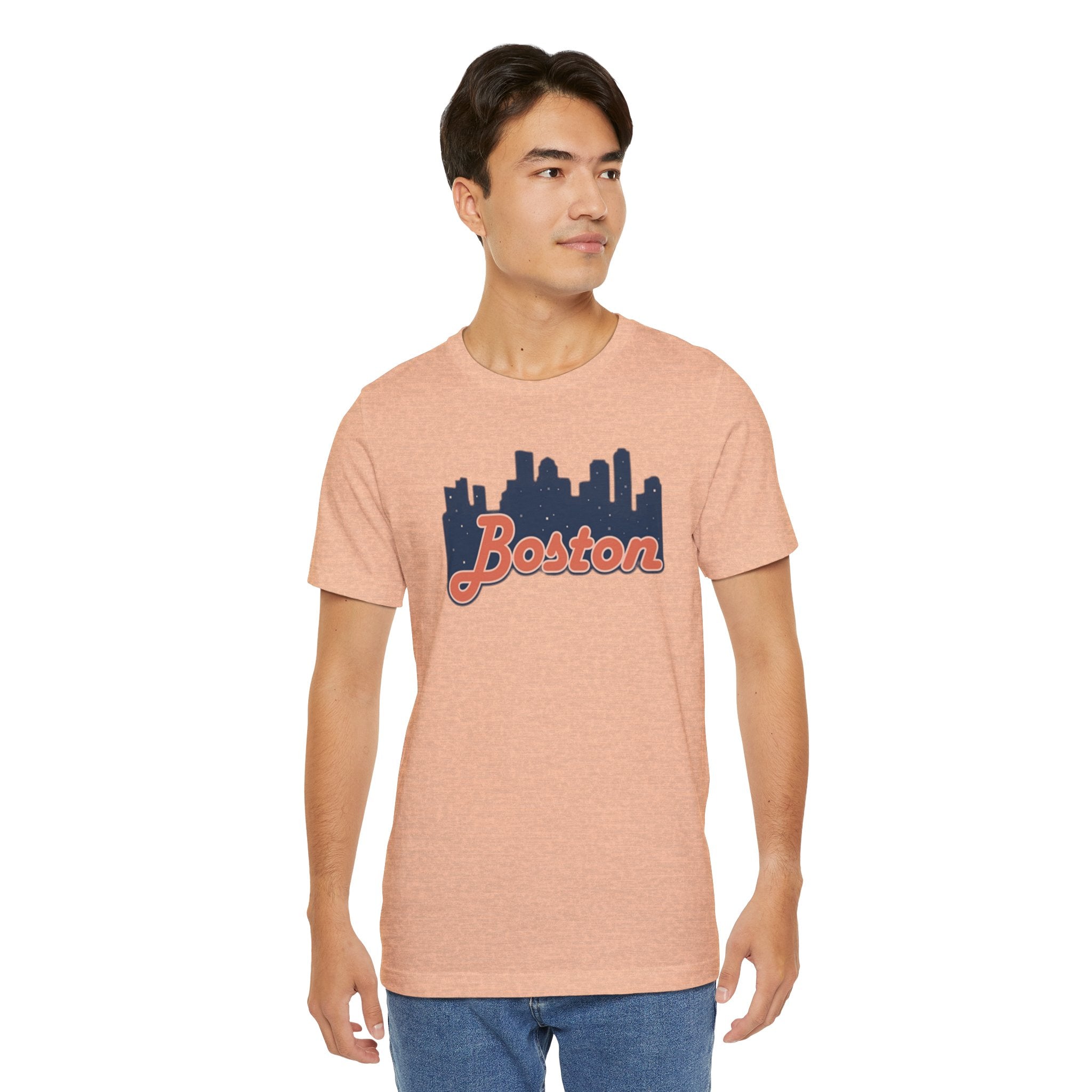 Boston Skyline Tee — Vintage Script City Skyline T-Shirt