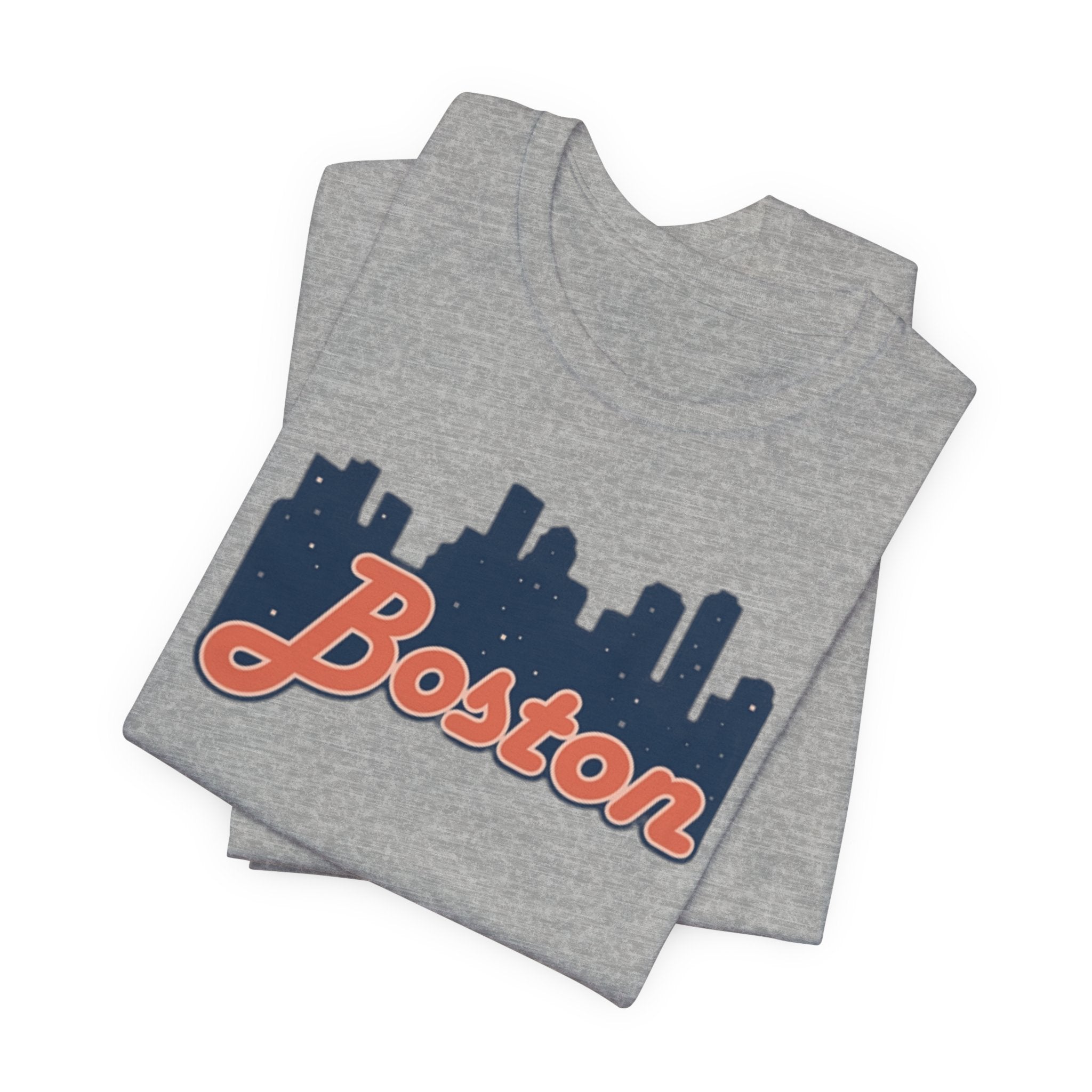 Boston Skyline Tee — Vintage Script City Skyline T-Shirt