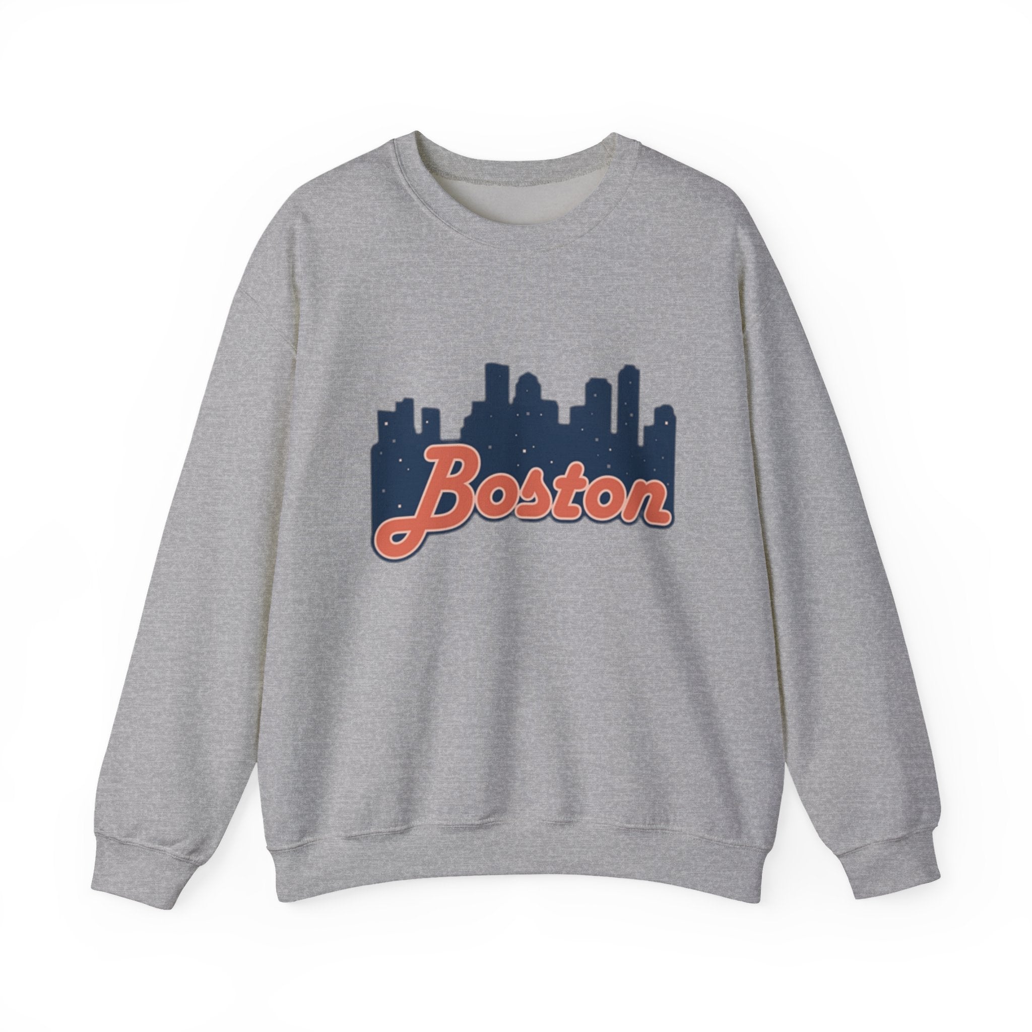 Boston Skyline Sweatshirt – Retro Script City Crewneck